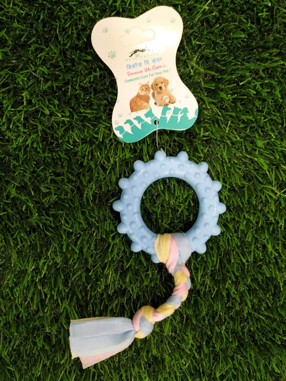 Pets Empire Pack Of 2 Durable Pet Puppy Dog Chew Toys Set Puppy Teething Ball Toys Puppy Rope Dog Tug Toy Safety Design Size  1