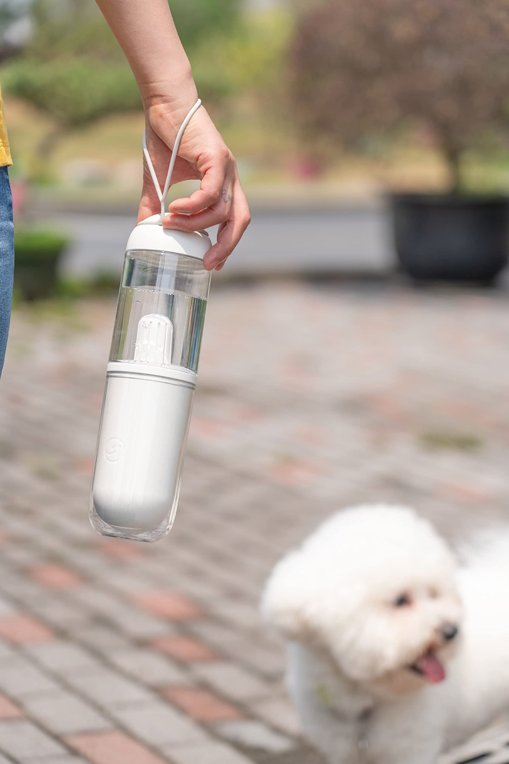Pet Life  'PYURE' Handheld Travel Filtered Water Feeder