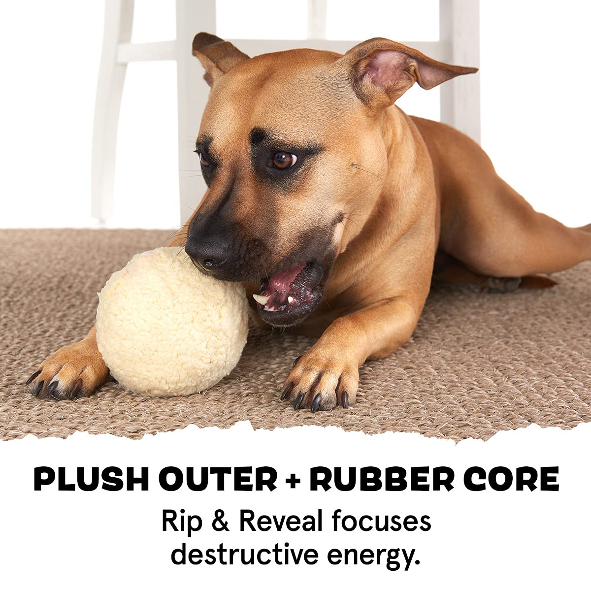 Barkbox Super Chewer Tough Dog Chew Toys For Aggressive Chewers, Plush 2 Toys In 1 (Potato - Large)