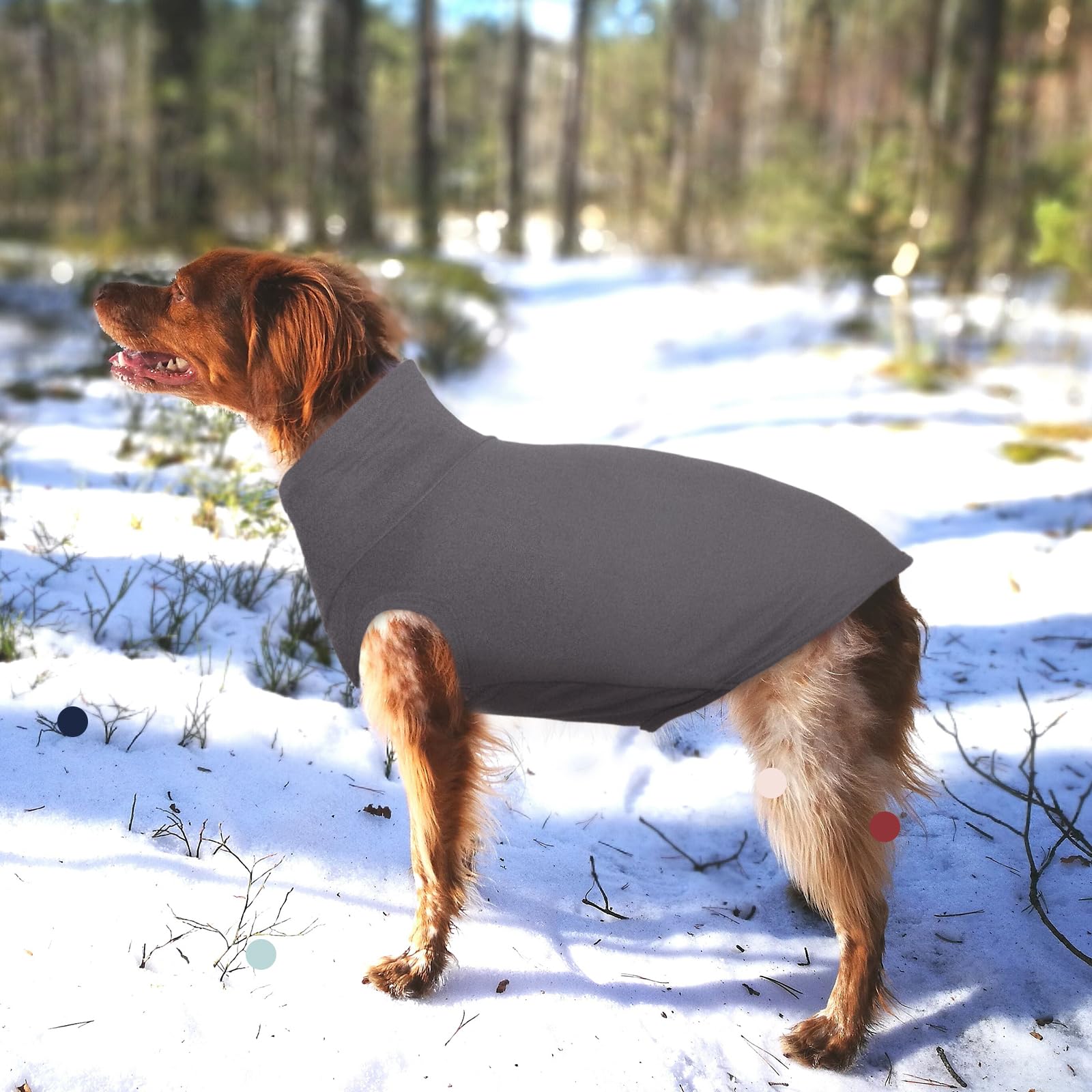 IECOii XXXL Dog Sweater,Stretch Fleece Vest Dog Sweater -Grey, XXX-Large,Christmas Dog Sweater Dog Winter Clothes,Pullover Dog P