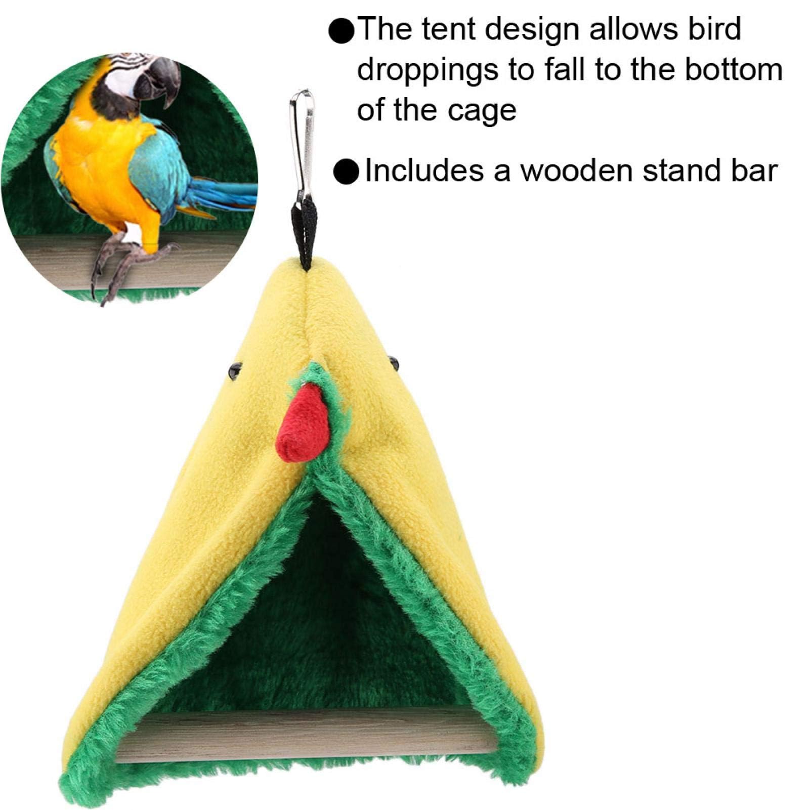 Cigemay Parrot Hammock, Reduce Stress Bird Happy Tent, Bird Hammock, Finches Macaws Cockatiels For Small Parakeets