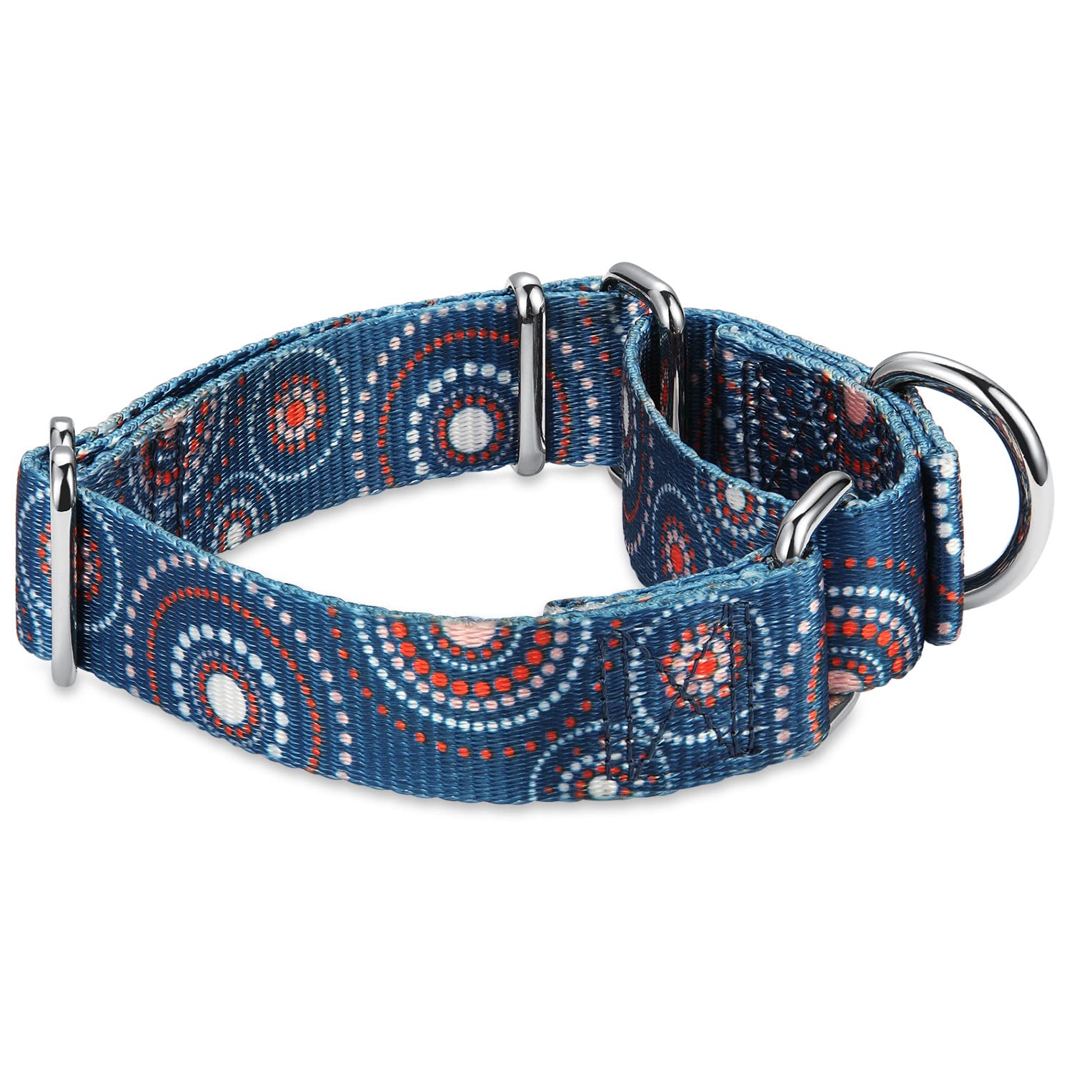 Dazzber Martingale Dog Collar, Puppy Dog Collar -, No Pull, Heavy Duty, Adjustable, Extra Small, Neck 8-11 Inch, Firework Dots-I
