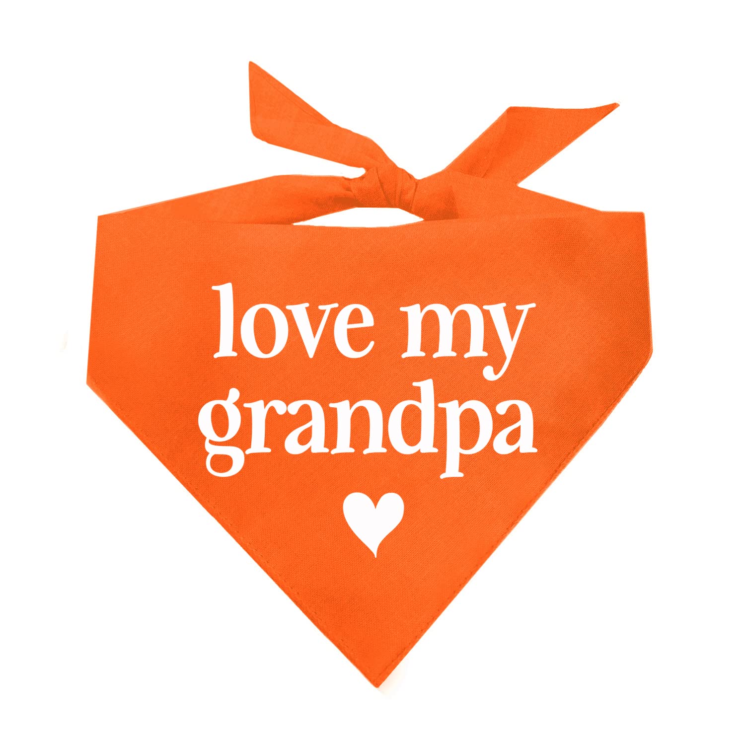 Love My Grandpa Father'S Day, Valentine'S Day Dog Bandana (426 Orange, X-Small)