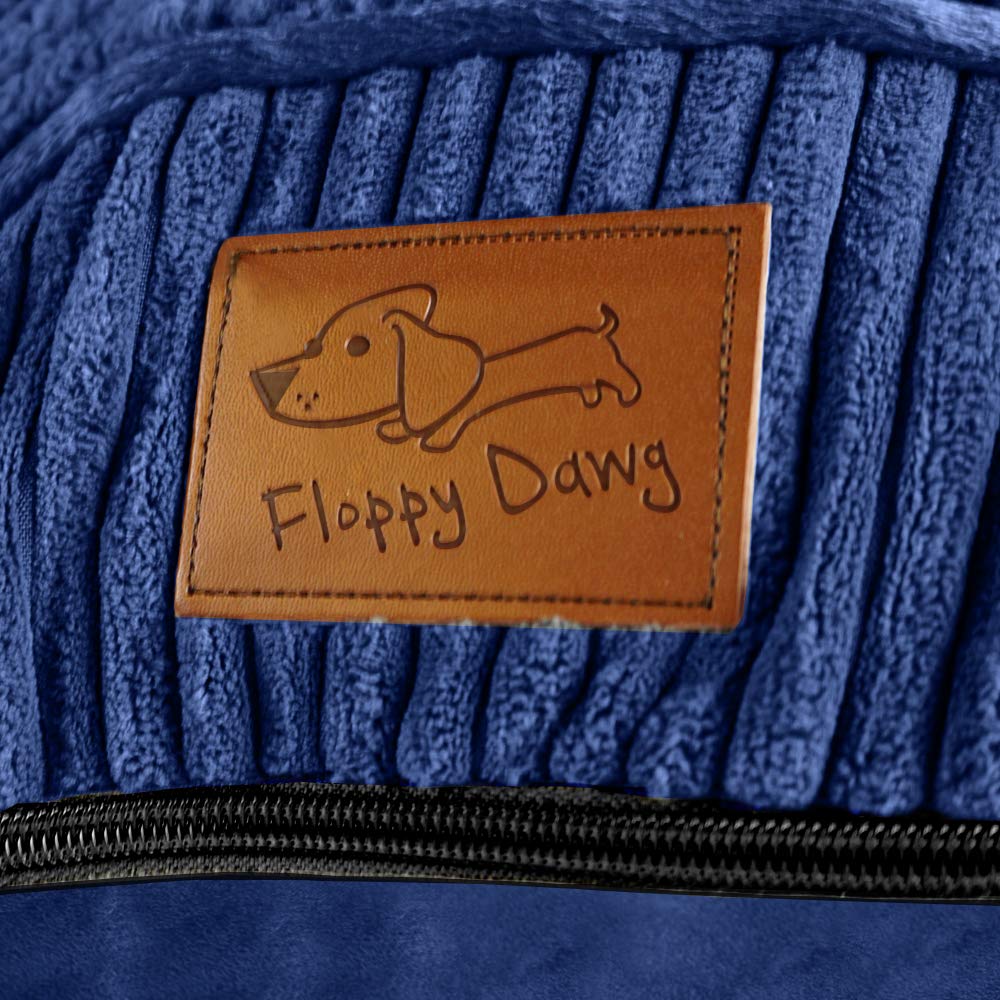 Floppy Dawg Large Dog Bed Replacement Cover. Removable and Machine Washable Cover for Mattress and Rectangular Pillow Beds. 40L