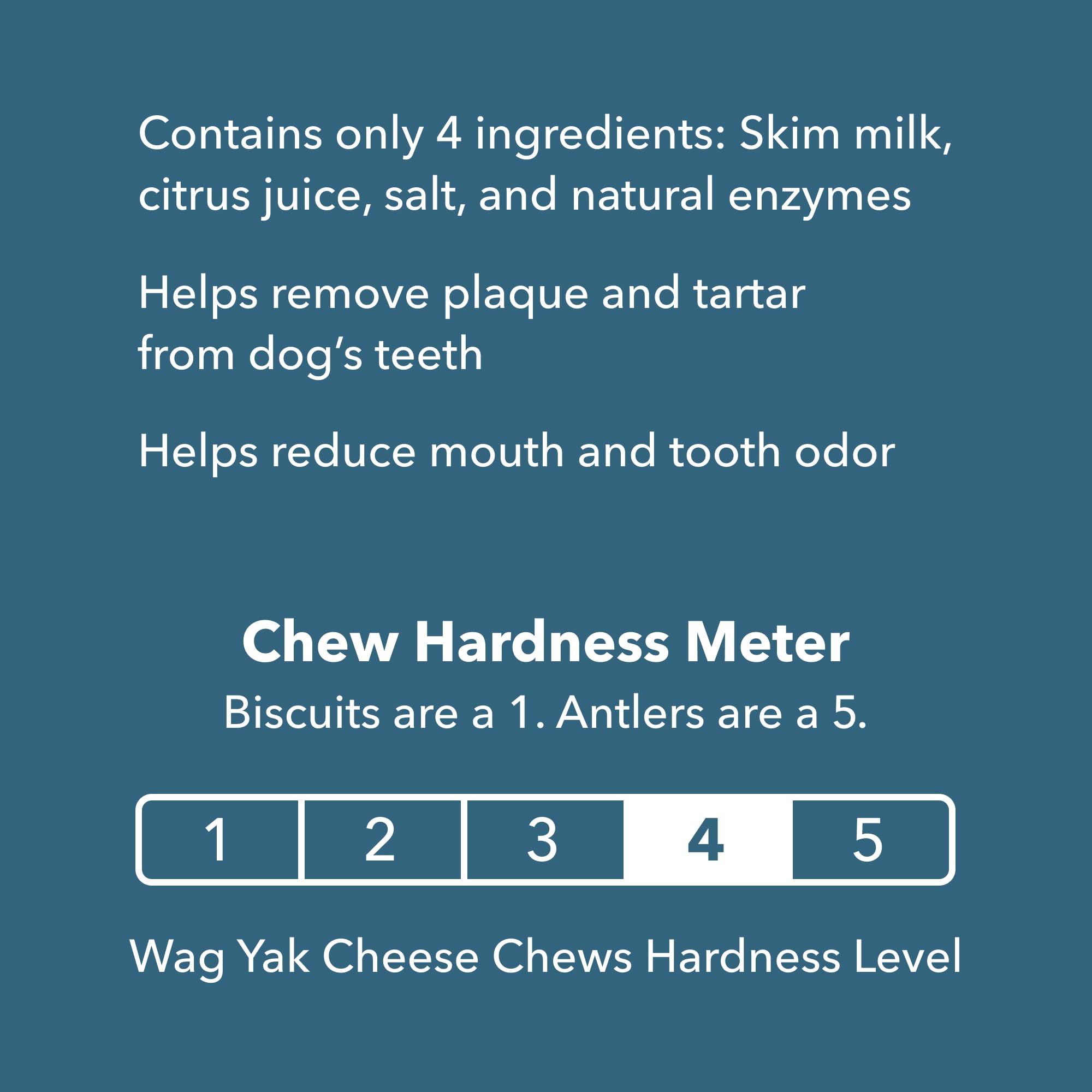 Amazon Brand - Wag Yak Cheese Himalayan Dog Chews, Dog Treats for Large Size Dogs, All Natural, High Protein for Aggressive Chew