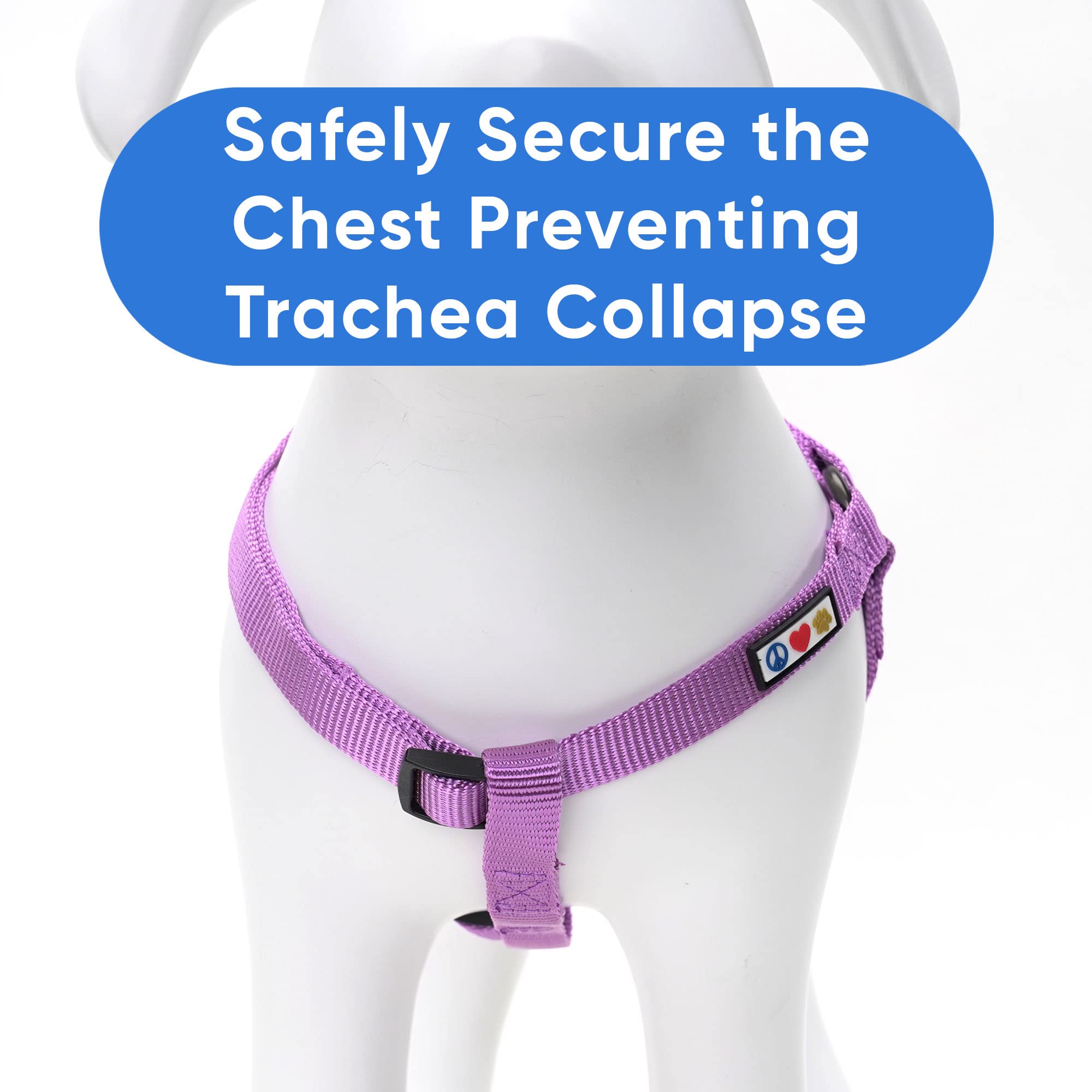 Pawtitas Solid Color Step In Dog Harness Or Vest Harness Dog Training Walking Your Puppy Harness Small Dog Harness Orchid Purple Dog Harness