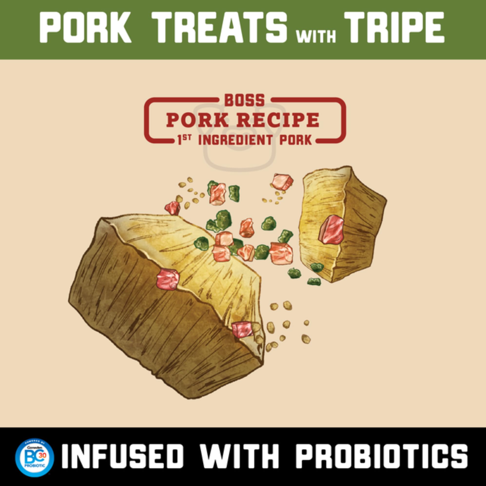 BOSDG TREATS DG PORK TRP (6x3.00)