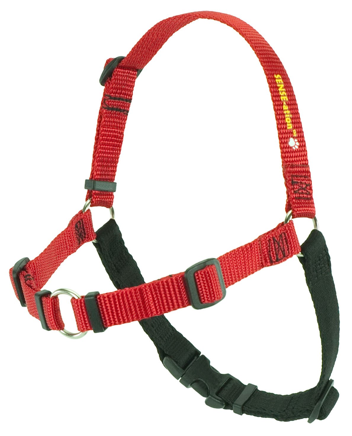 Sense-Ation No-Pull Dog Harness - Red With Black Small By Softouch