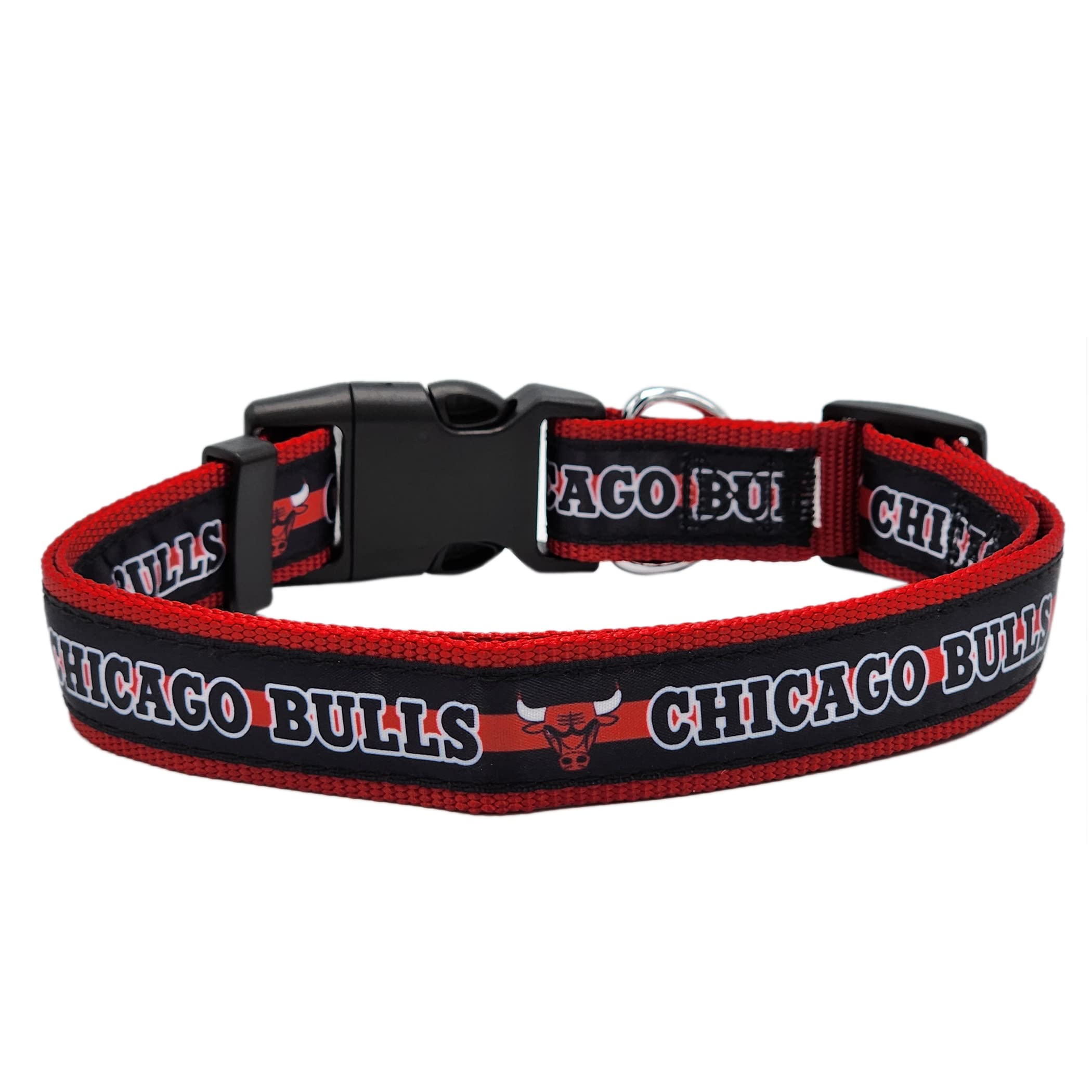 Nba Chicago Bulls Dog Collar, Size Large. Best Pet Collar For All Sports Fans