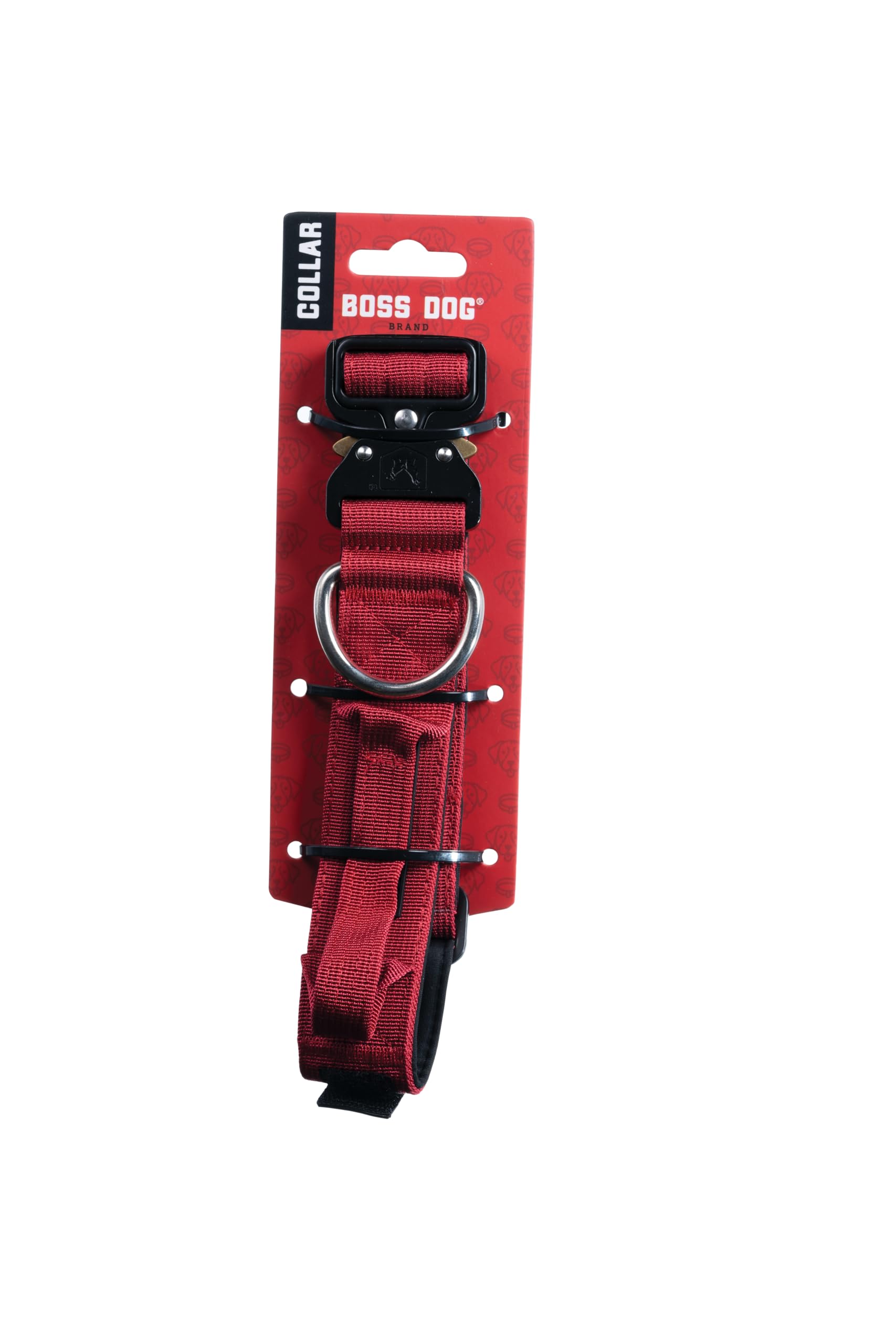 Boss Dog Tactical Collar, Red, Medium