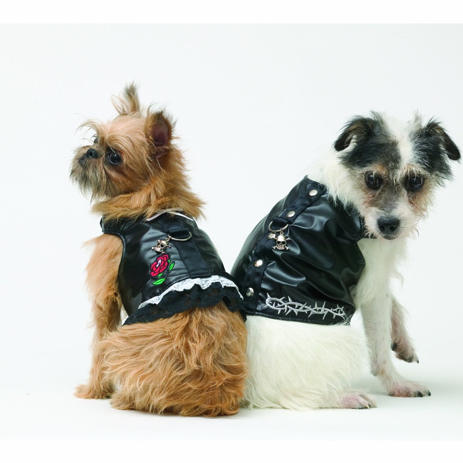 Doggles Biker Vest Dog Harness, Black, Extra Small