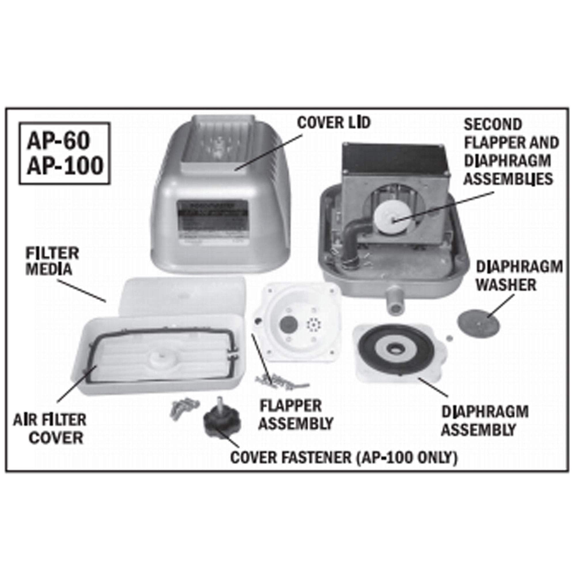 Danner Manufacturing, Inc., Supreme Oxy-Flo Ap-100, High Volume Aquarium Air Pump, 04280