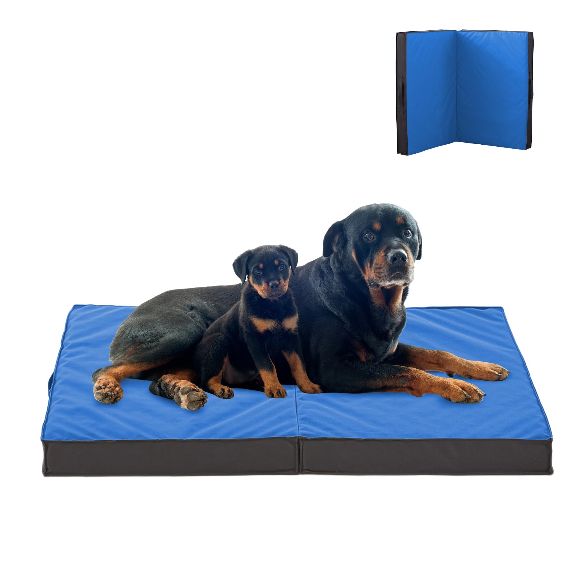 Petabby Outdoor Dog Bed For Large Dogs, Waterproof & Washable, Foldable & Orthopedic, 41' All Weather