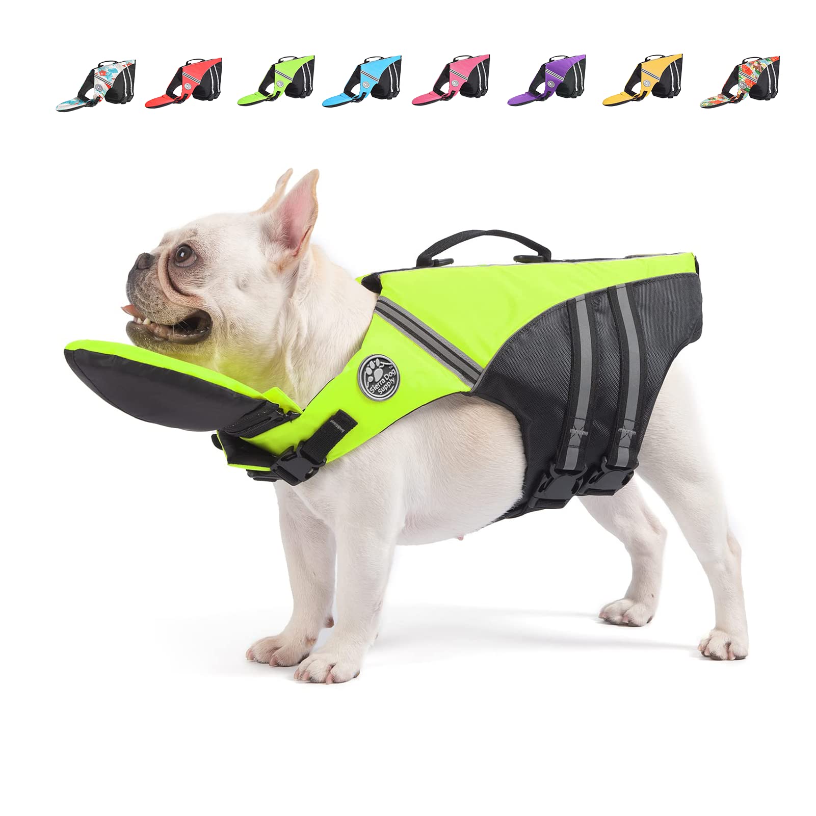 Mklhgty Dog Life Jacket, Reflective Dog Life Vest With Removable Neck Float & High Buoyancy For Swimming And Boating, Ripstop Pe