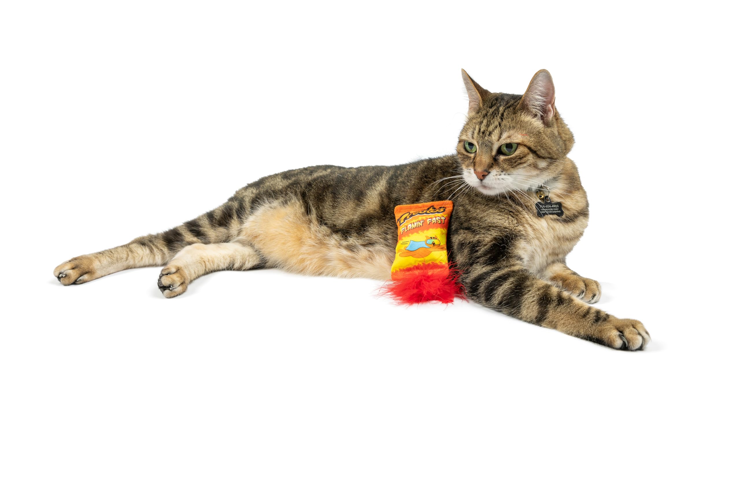 Huxley & Kent Plush Cat Toy - Treatos Snacks - Catnip Filled Interactive Toy - Orange - Model HK56081