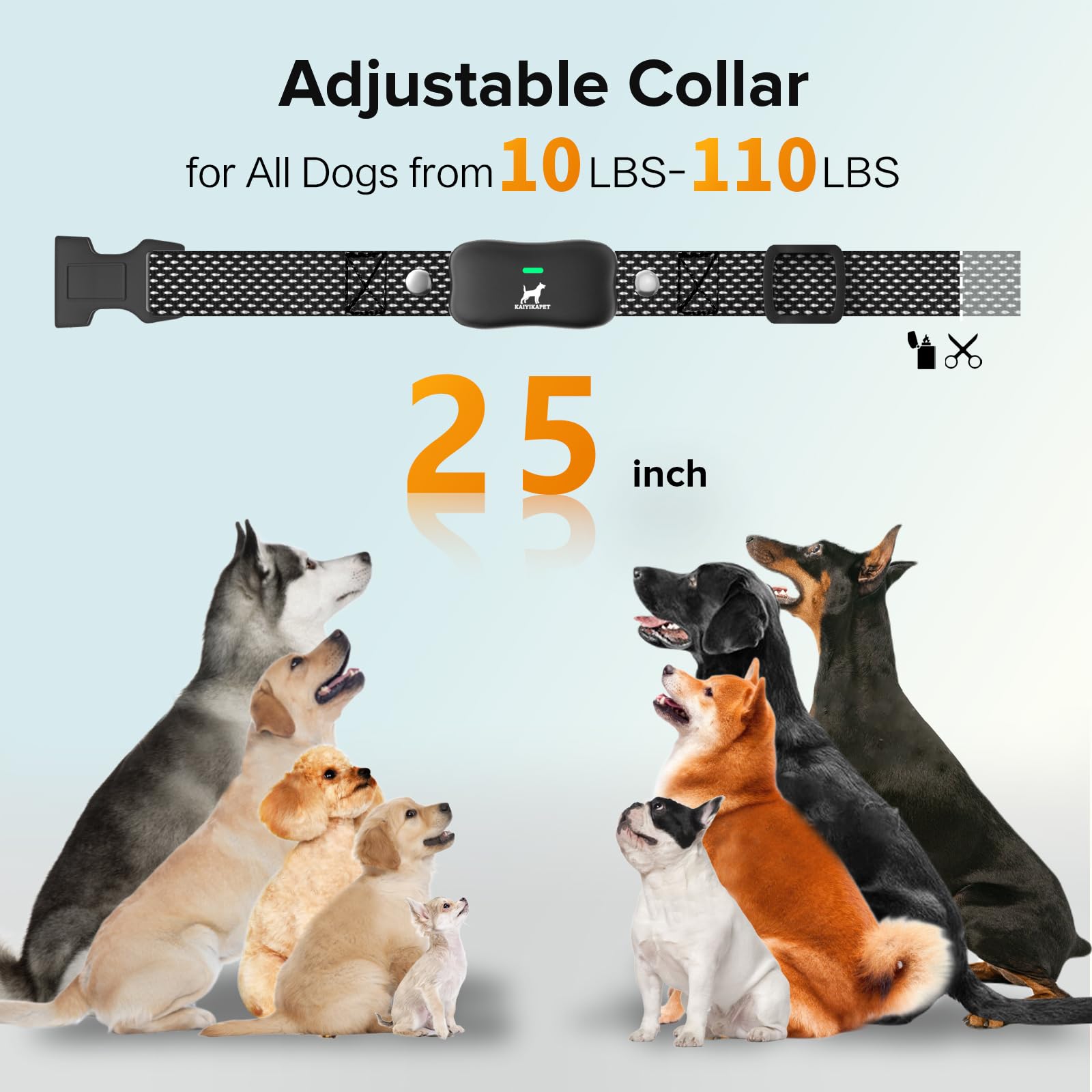 KAIYIKAPET Wireless Dog Fence for 2 Dogs, 14 Levels Distance 25-3500FT, Training Collar with 3 Modes, Upgraded Black, 2 Collars