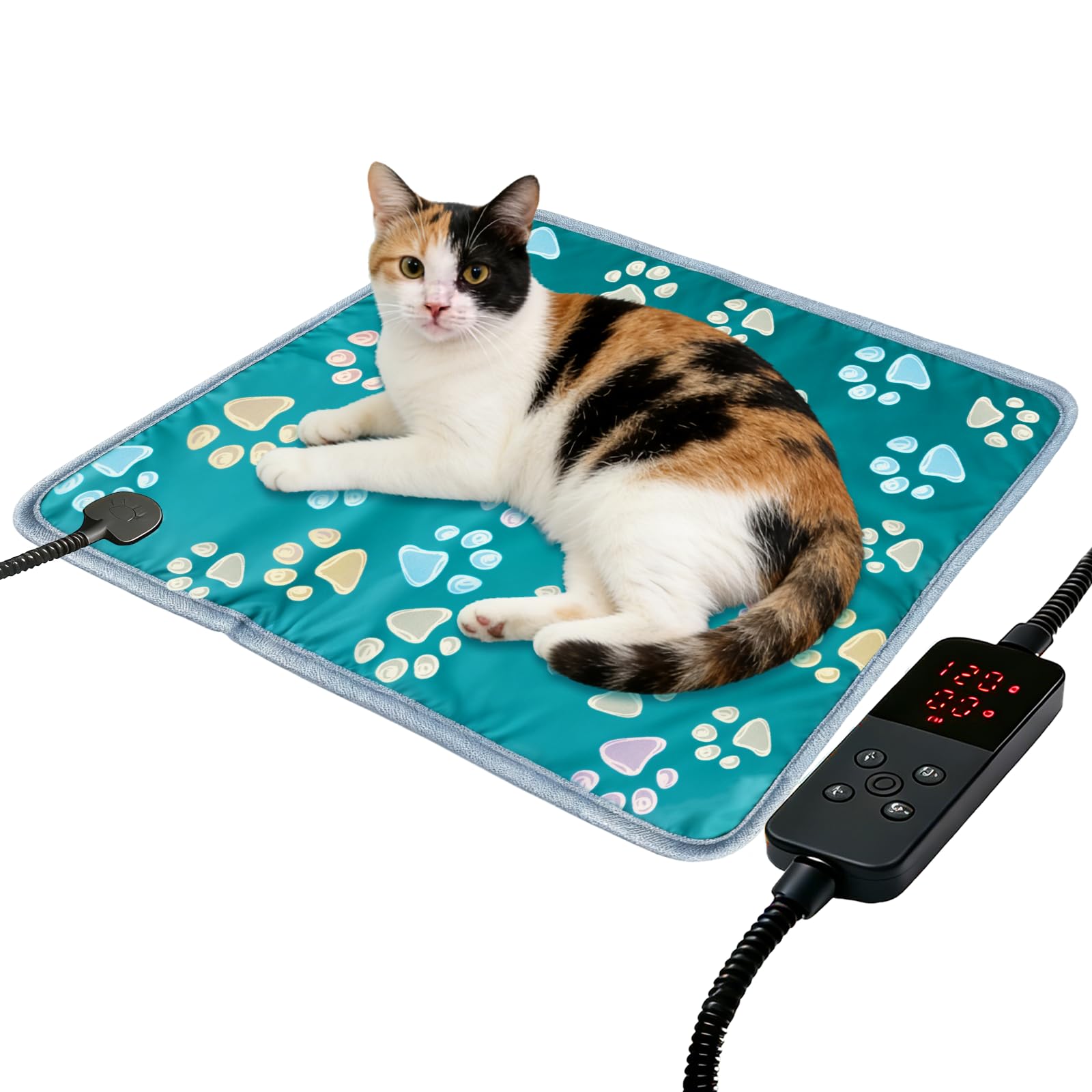 furrybaby Pet Heating Pad, Cat Heating Pad for Dogs Waterproof with Durable Anti-Bite Tube Indoor for Puppies Dogs Cats (1 Pack 