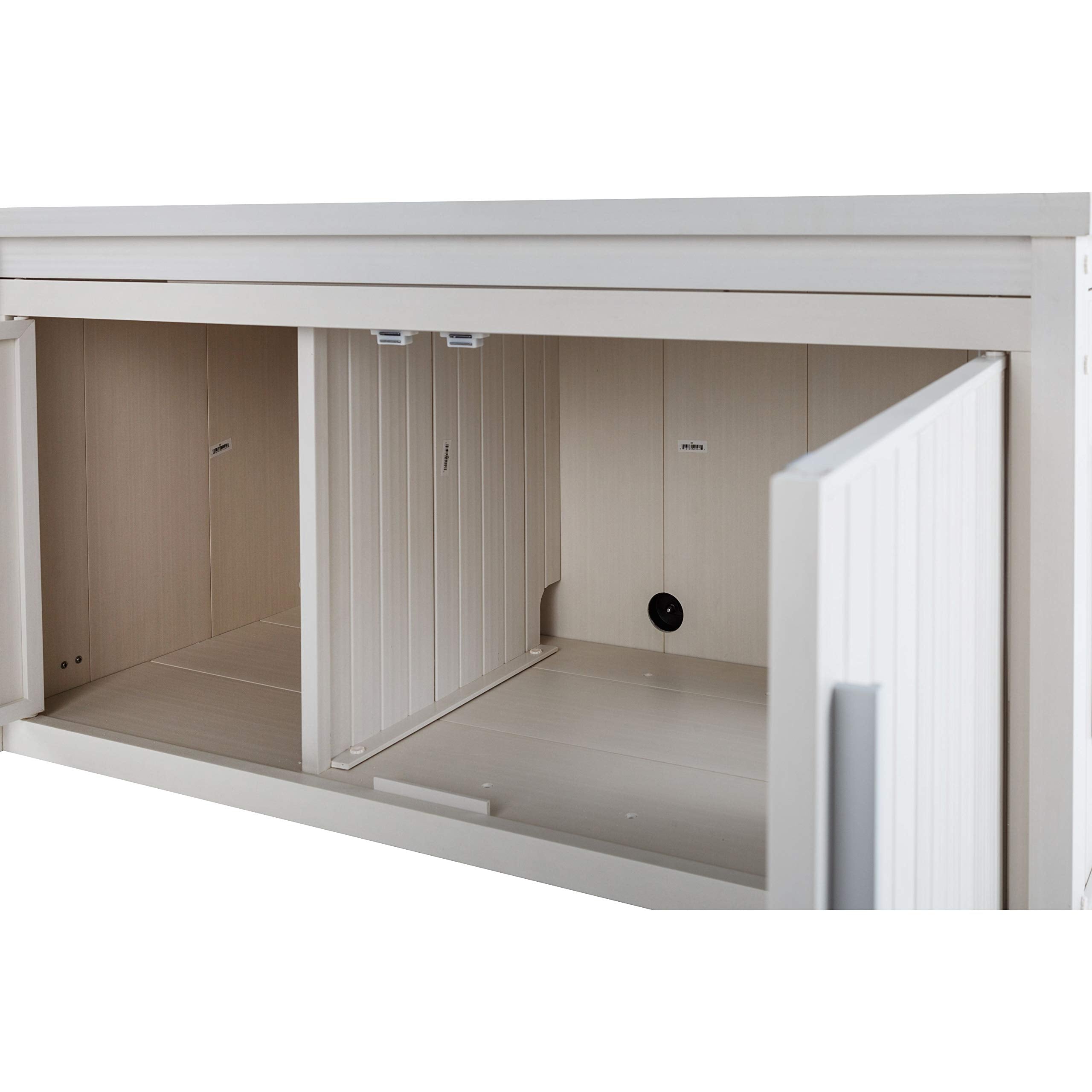 Litterloo Bench, Litter Box Cover /Antique White