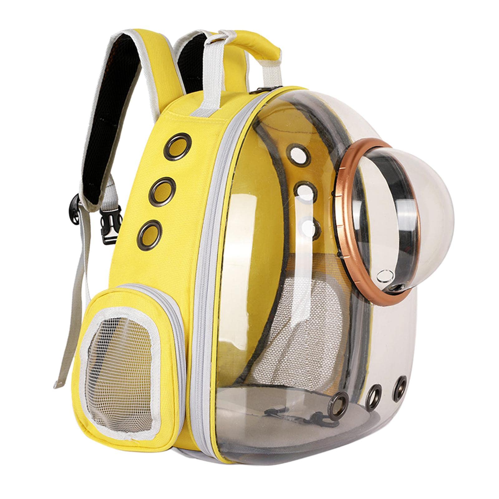 Lyla Pet Carrier Backpack Capsule Travel Dog Cat Bag Breathable Astronaut Yellow