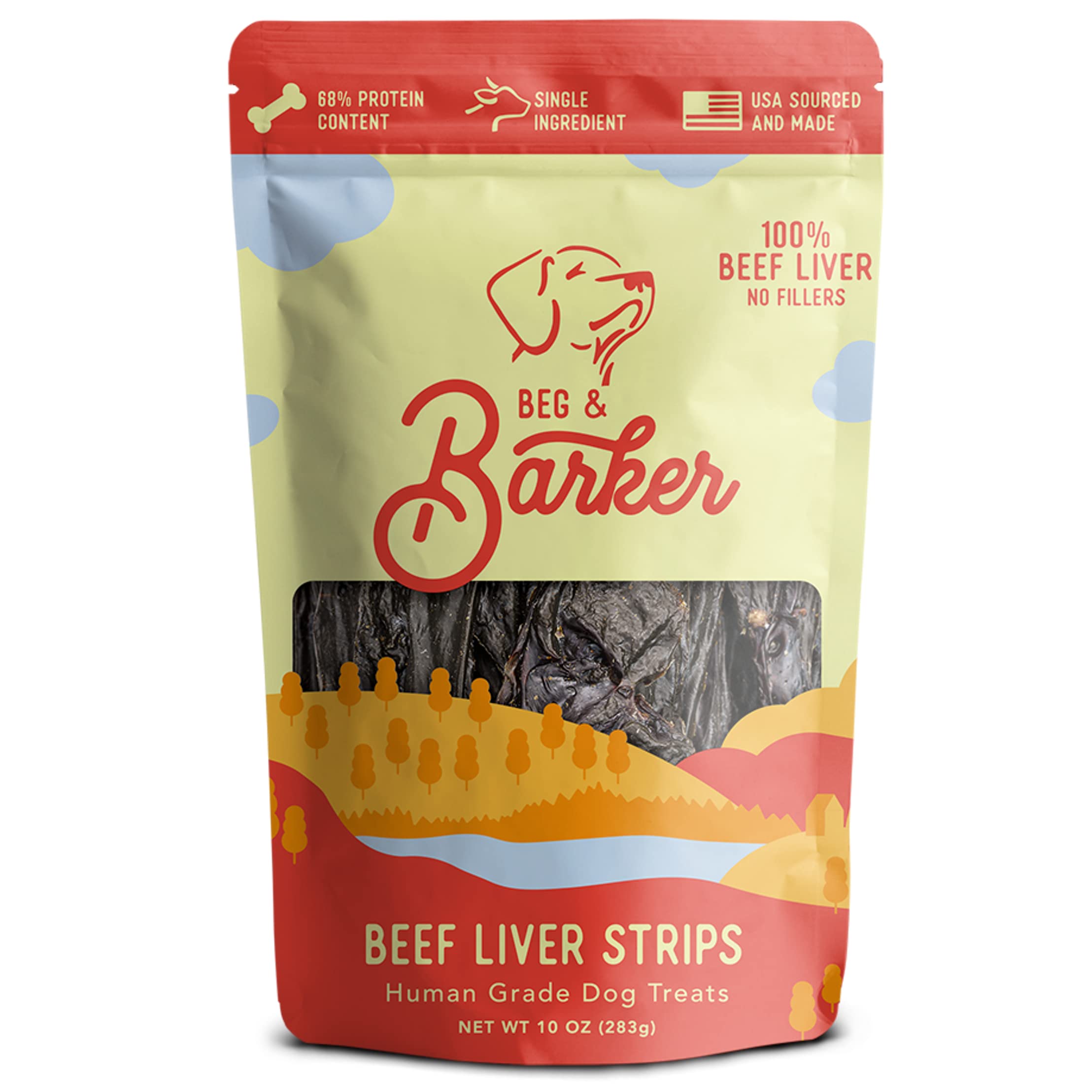 Beg and Barker Dog Strips Beef Liver 10Oz