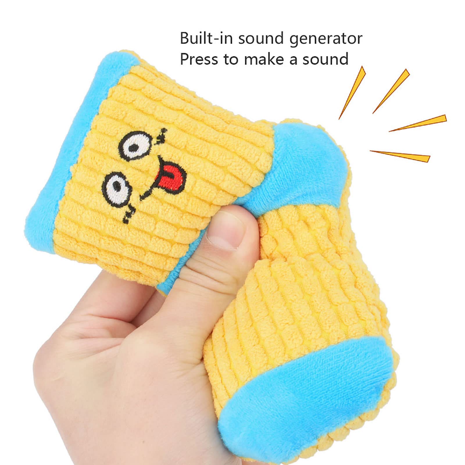 Squeaky Dog Toys, Funny Dog Toys Stuffed Plush Dog Toy, Cute Socks Dog Birthday Gift Dog Chew Toys Pet Toys for Small Medium Dog