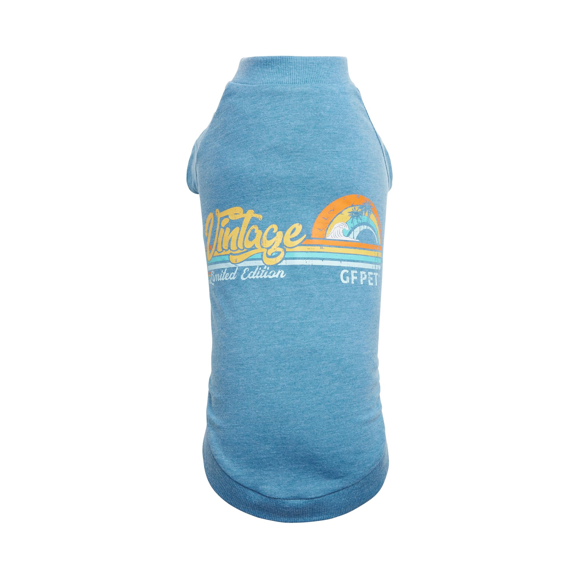 Gf Pet - Graphic Tee Dog T-Shirt (Heather Blue, X-Large)