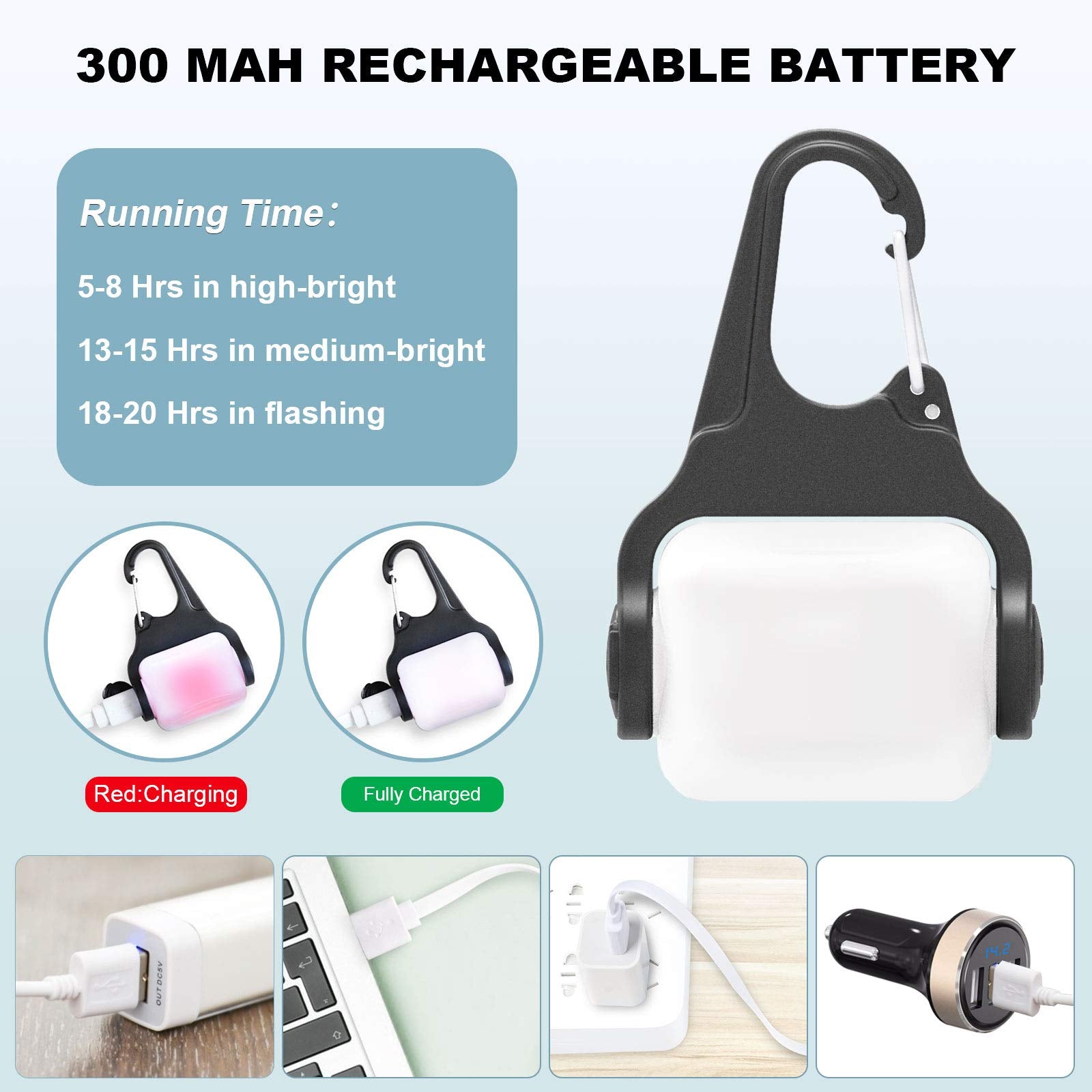 Dog Lights For Night Walking, Clip On Usb-C Rechargeable Dog Collar Light, 3 Light Modes Dog Light, Ip65 Waterproof Dog Night Light, Led Safety Light For Running, Camping, Climbing, Bike, 2 Pack