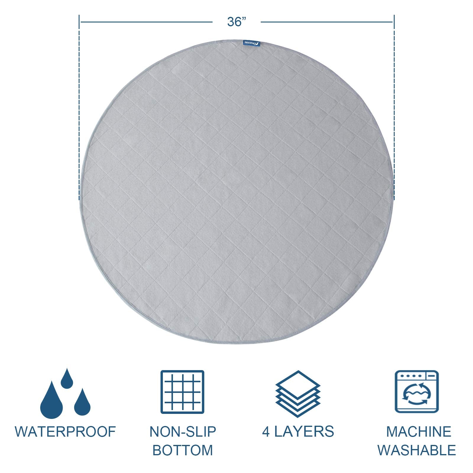 Moonsea Washable Dog Pee Pads Of Premium Pee Pads For Dogs, Waterproof Dog Whelping Pads, Reusable Pee Pad Quilted, Fast Absorbi