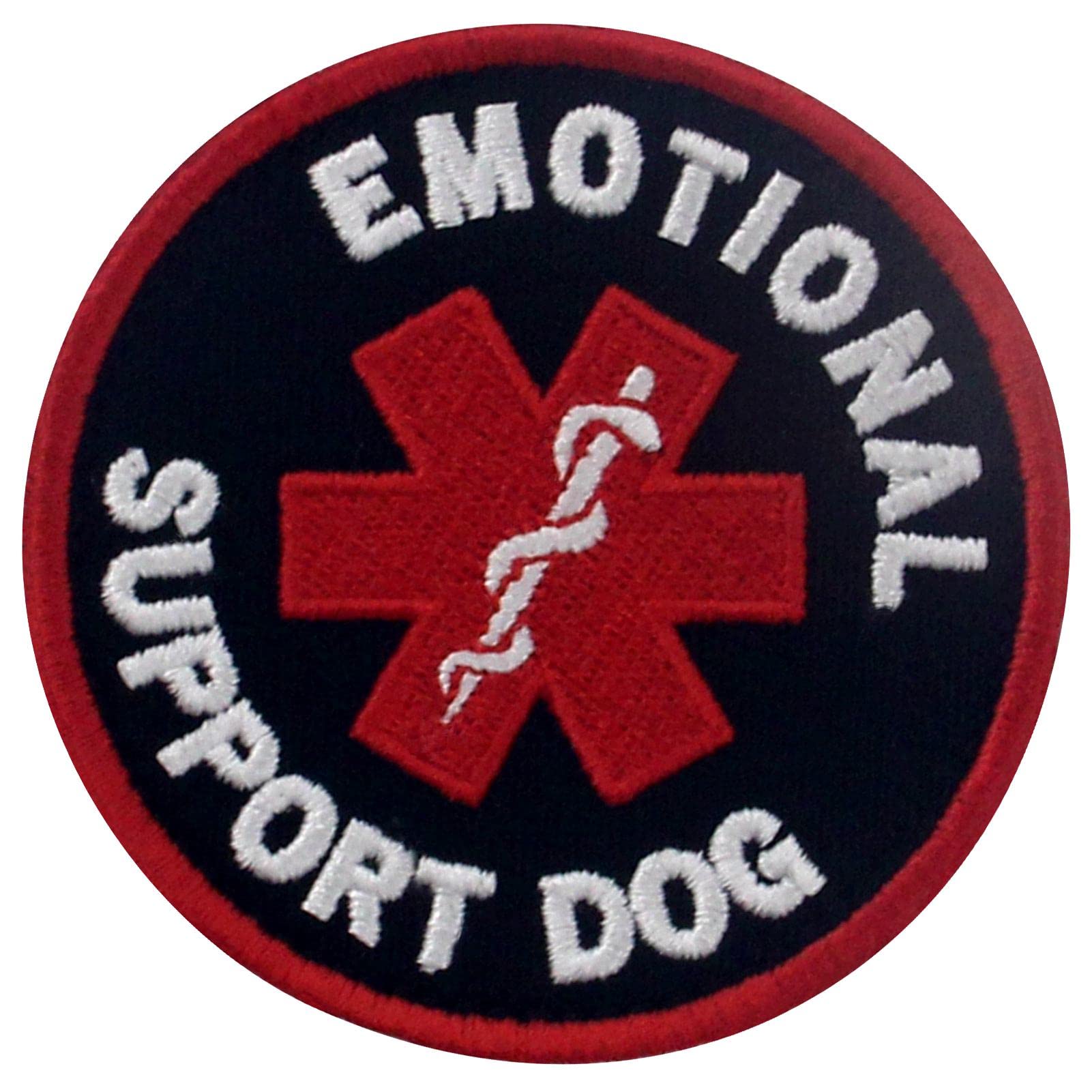 Tailwag Planet Service Dog Ems Emotional Support Dog Morale Tactical Patch Embroidered Badge Fastener Hook & Loop Emblem