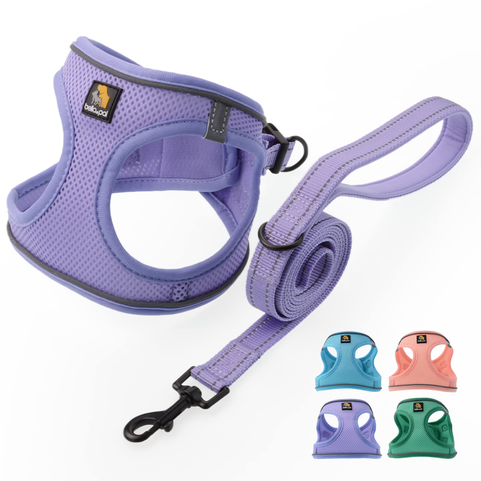 Bella & Pal Puppy Harness With Leash Set, Step In Harness For Small Dogs, Dog Air Mesh Dog Vest Harness With Reflective Strip, N