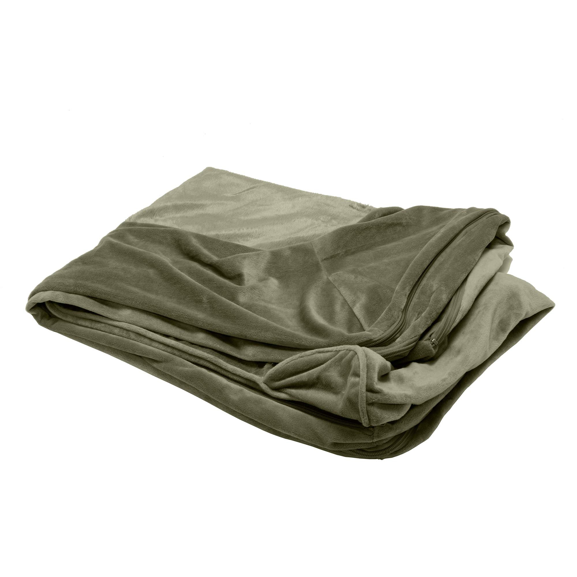 Furhaven Replacement Dog Bed Cover Faux Fur & Velvet Sofa-Style, Machine Washable - Dark Sage, Large