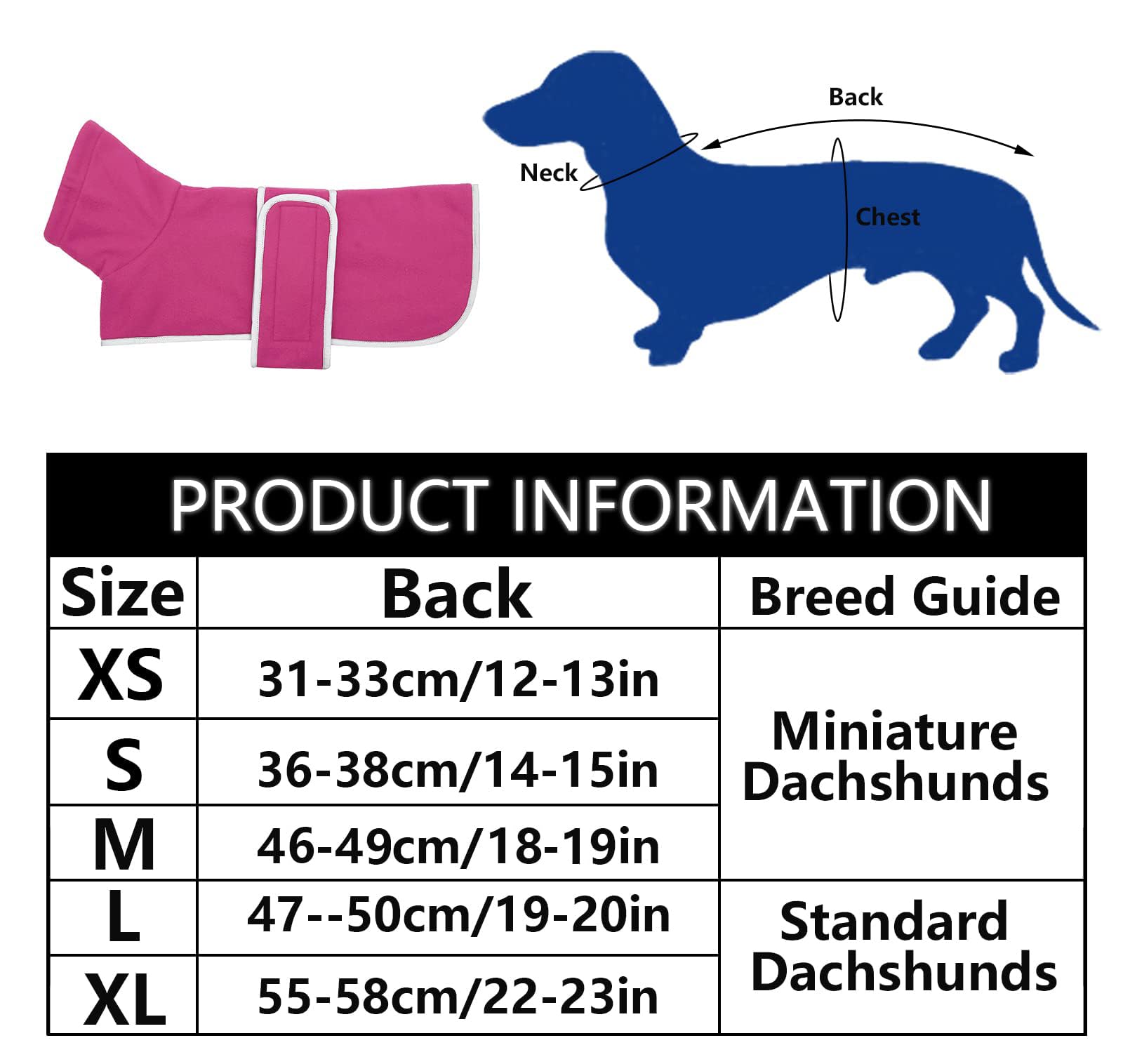 Geyecete Dachshund Sweaters For Dogs, Dachshund Coat Perfect Dog Winter Coat With Padded Fleece Lining And High Collar,Dog Snows