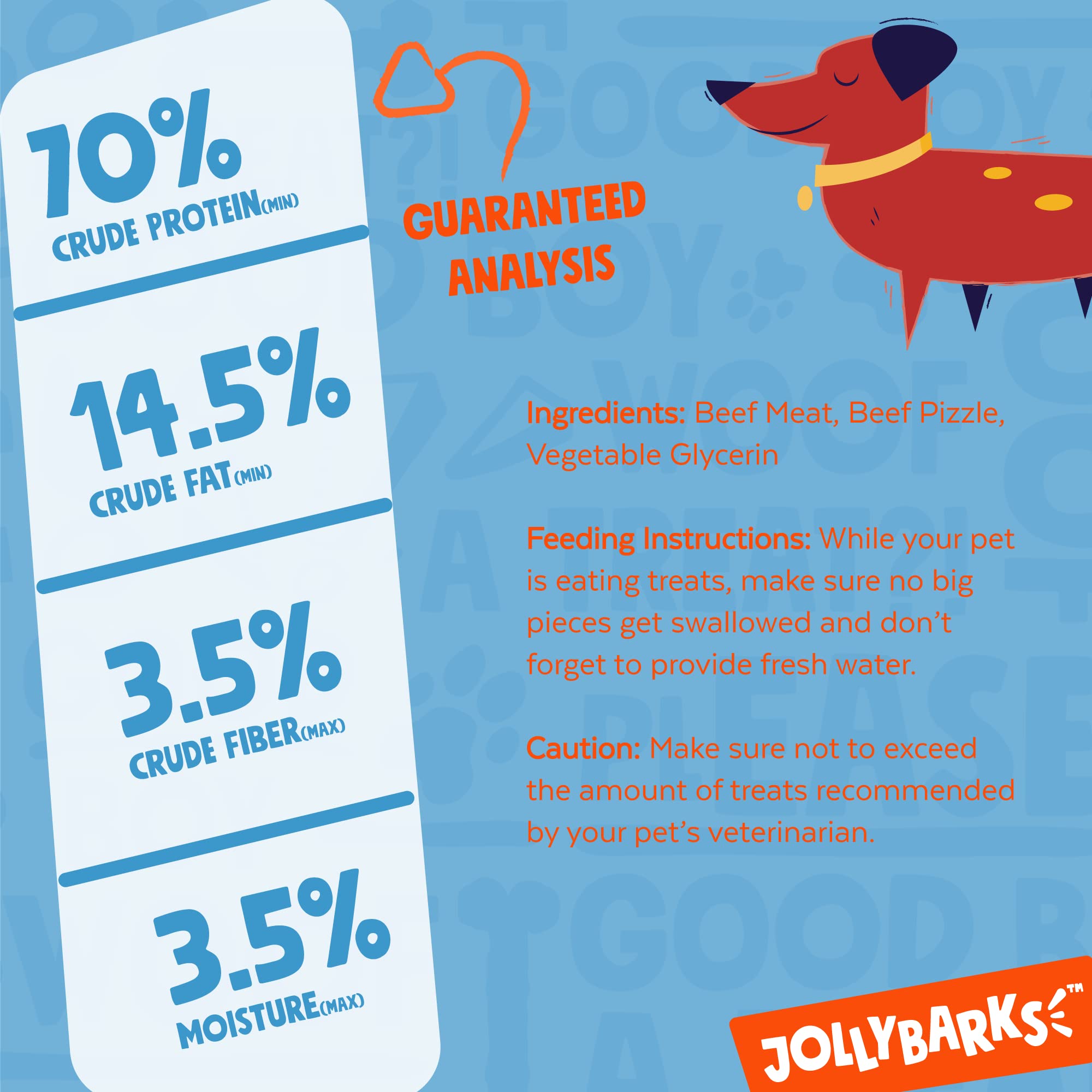 Jolly Barks Bully Sticks for Small Dogs | All Natural, Single Ingredient Bully Sticks for Puppies to Medium Dogs (6 Jumbo Bully