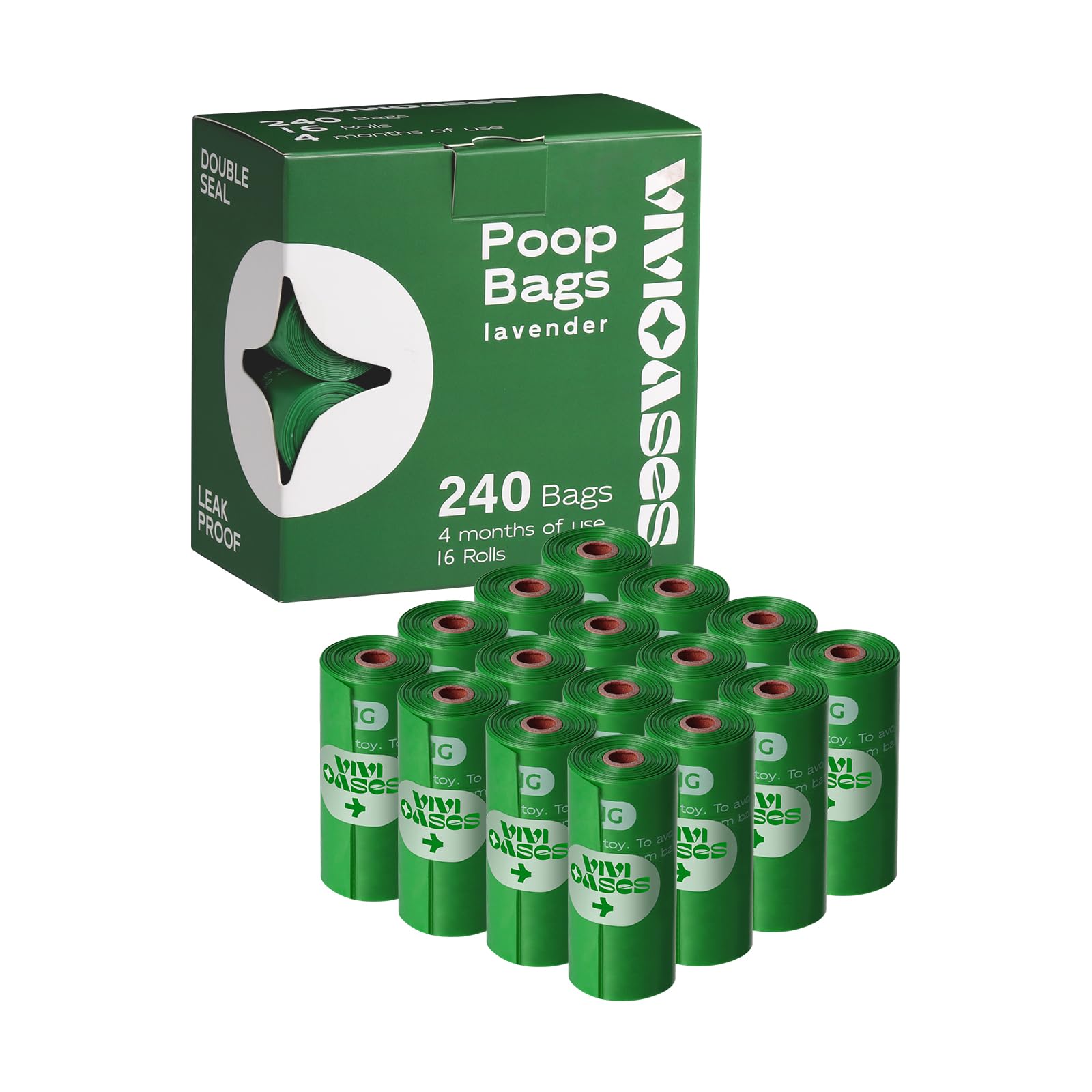 240 Count Dog Poop Bags Rolls, 9'' X 13'' Dog Bags For Poop, 100% Leak Proof And Strong Sturdy Doggie Poop Bags, Pet Waste Bags,