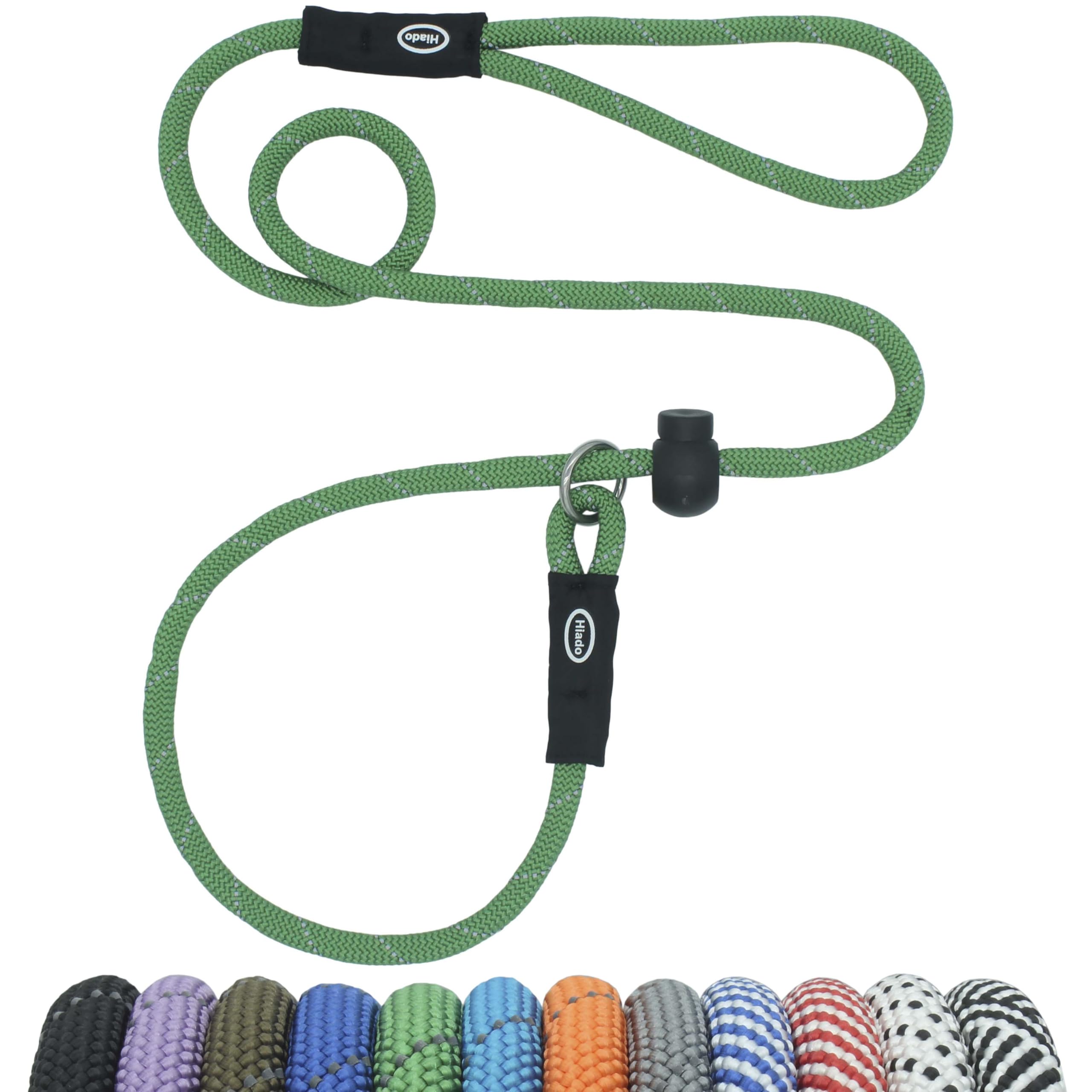 Hiado Slip Lead Dog Leash Reflective With Stopper Loop Rope Training No Pull For Small Medium Large Dogs 6Ft Green