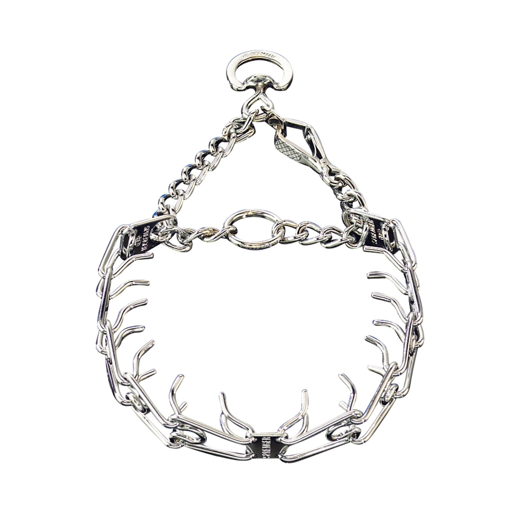 Herm Sprenger Chrome Plated Steel Prong Collar for Dogs, Small 2.25mm, 16-Inch, Quick Release, Silver