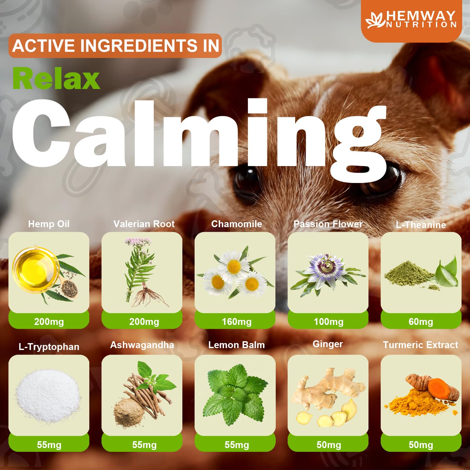 Hemp Calming Chews for Dogs - Duck Flavor Soft Chews - Dog Calming Treats Supplement for Storm Anxiety, Sleep, Relaxing, Separat
