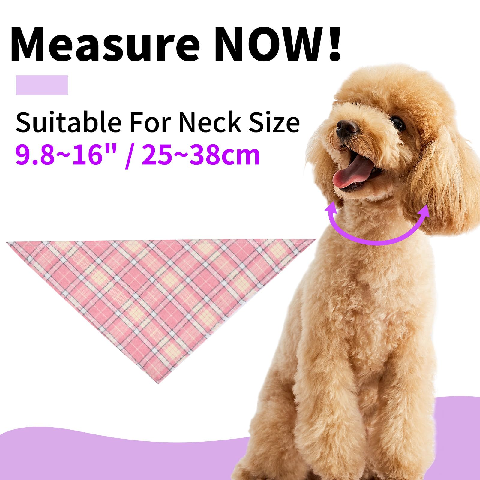 Segarty 30 Pack Triangle Dog Bandanas, 22.8'X15.7' Plaid Bibs Washable Pet Scarf Accessories Bulk For Small Medium Dogs Cats L