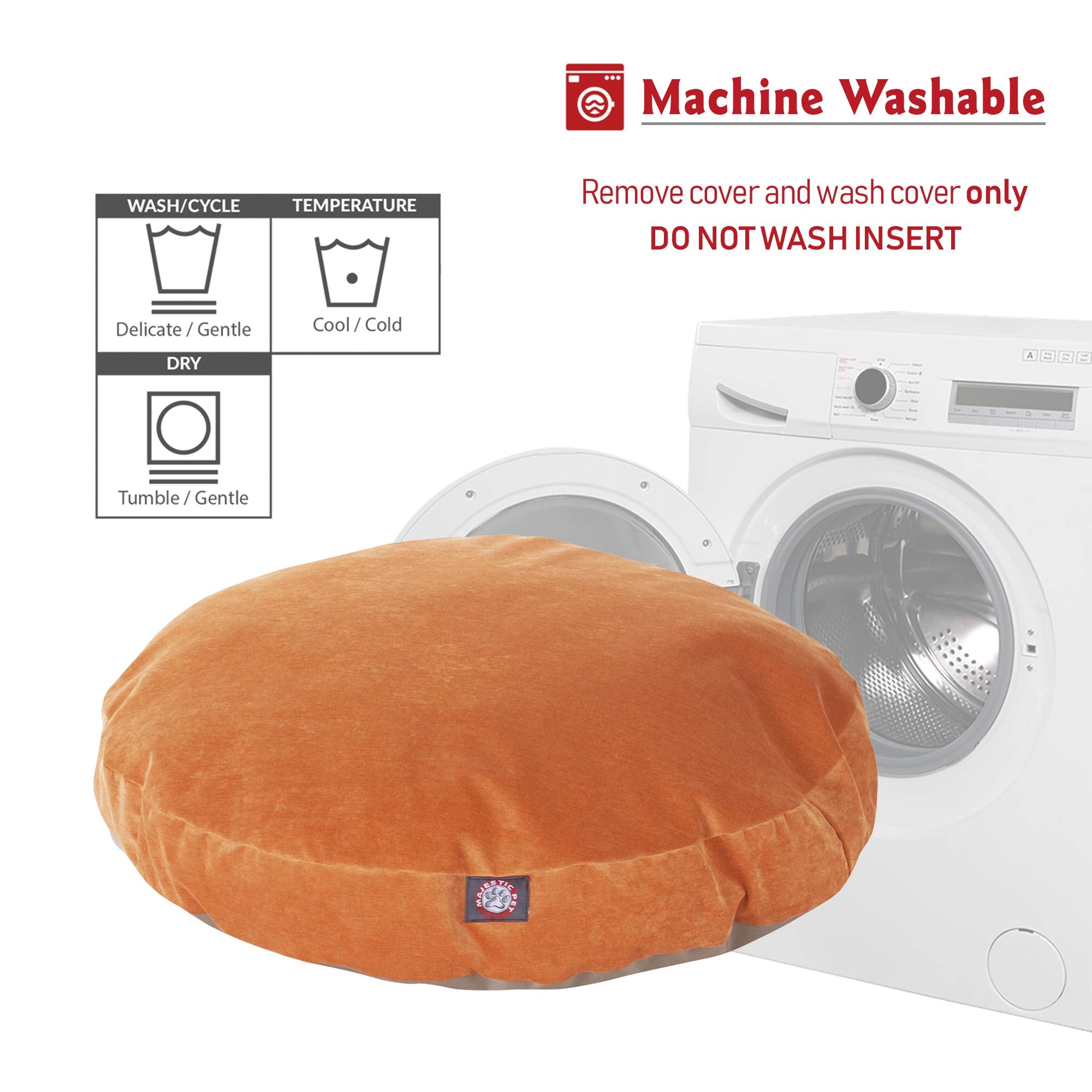Orange Villa Collection Small Round Pet Dog Bed