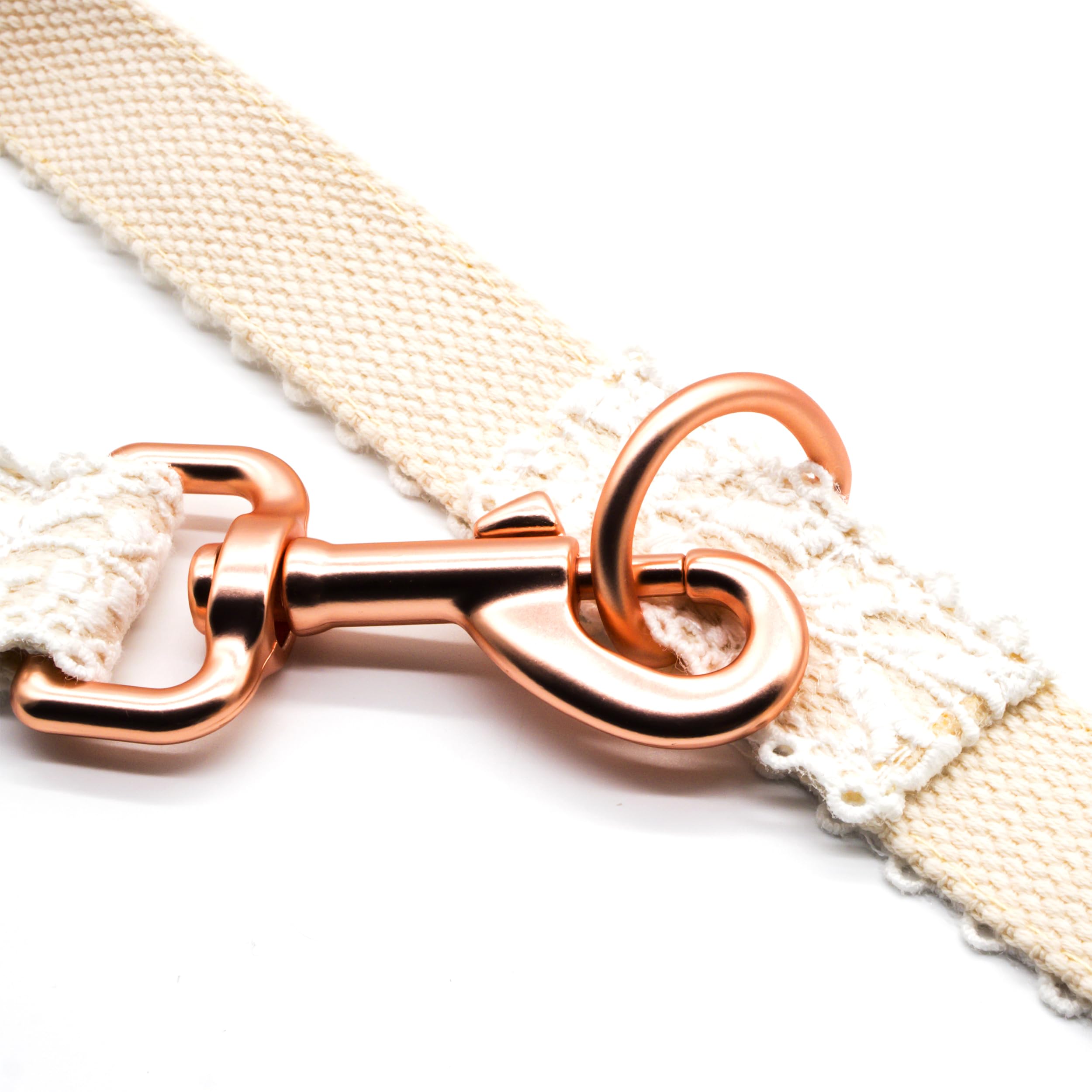 Dog Leash Cotton Lace Handmade 4-5 Ft Adjustable Comfortable Unique Leashes For Small Medium Large Dogs Beige Double