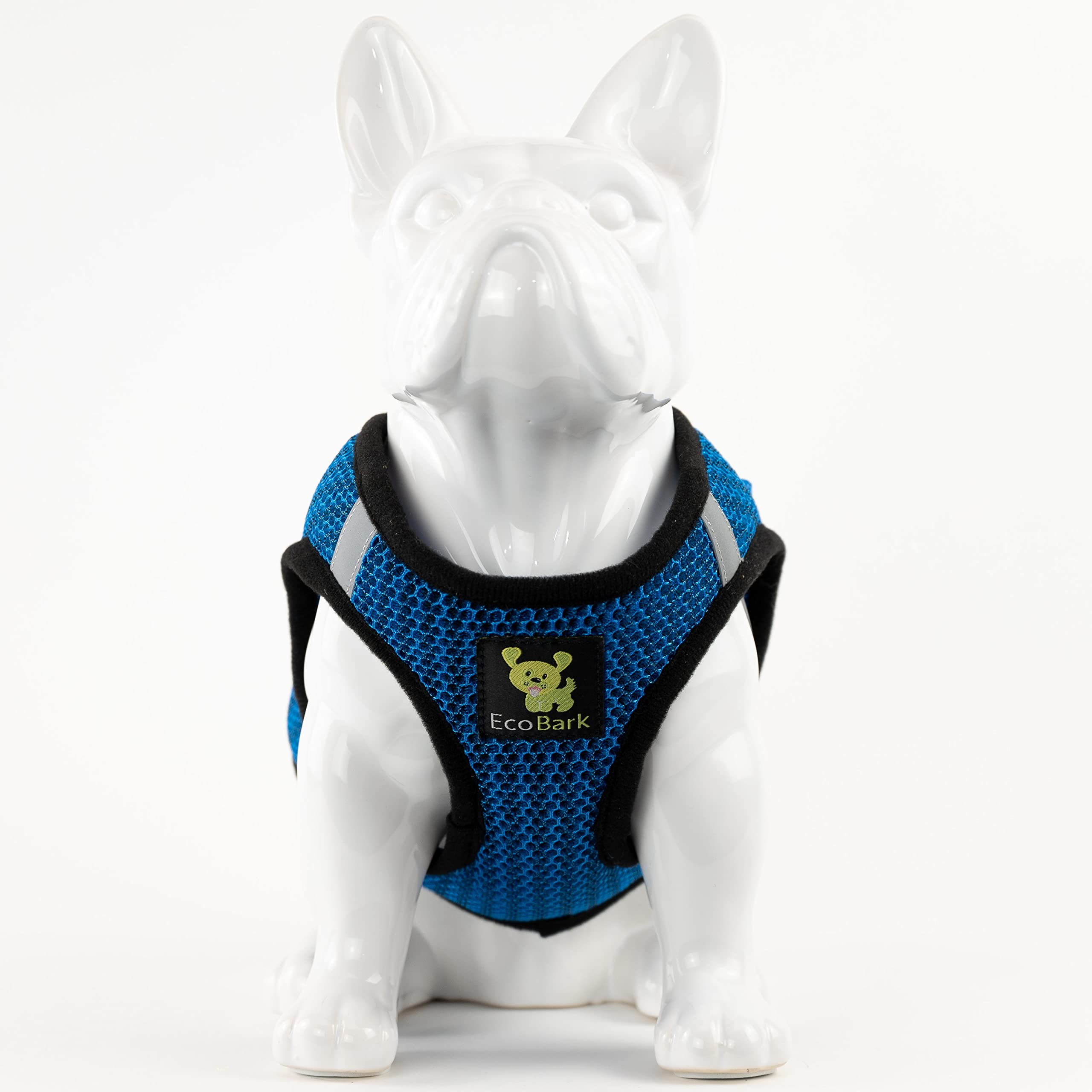 Ecobark Dog Harness - Teacup Dog Harnesses For Xxs, Xs, And Small Dogs - Step In Mesh Mini Body Halter - Puppy To Senior Dogs - Toy Breed Dog Harness Vest Under 5 Pounds Lbs (Xxxs, Bright Blue)