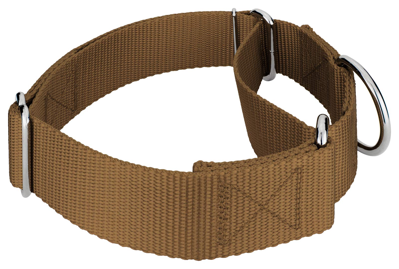 Country Brook Petz - Vibrant 15 Color Selection - Martingale Heavyduty Nylon Dog Collar (Extra Large, 1 1/2 Inch Wide, Coyote Ta