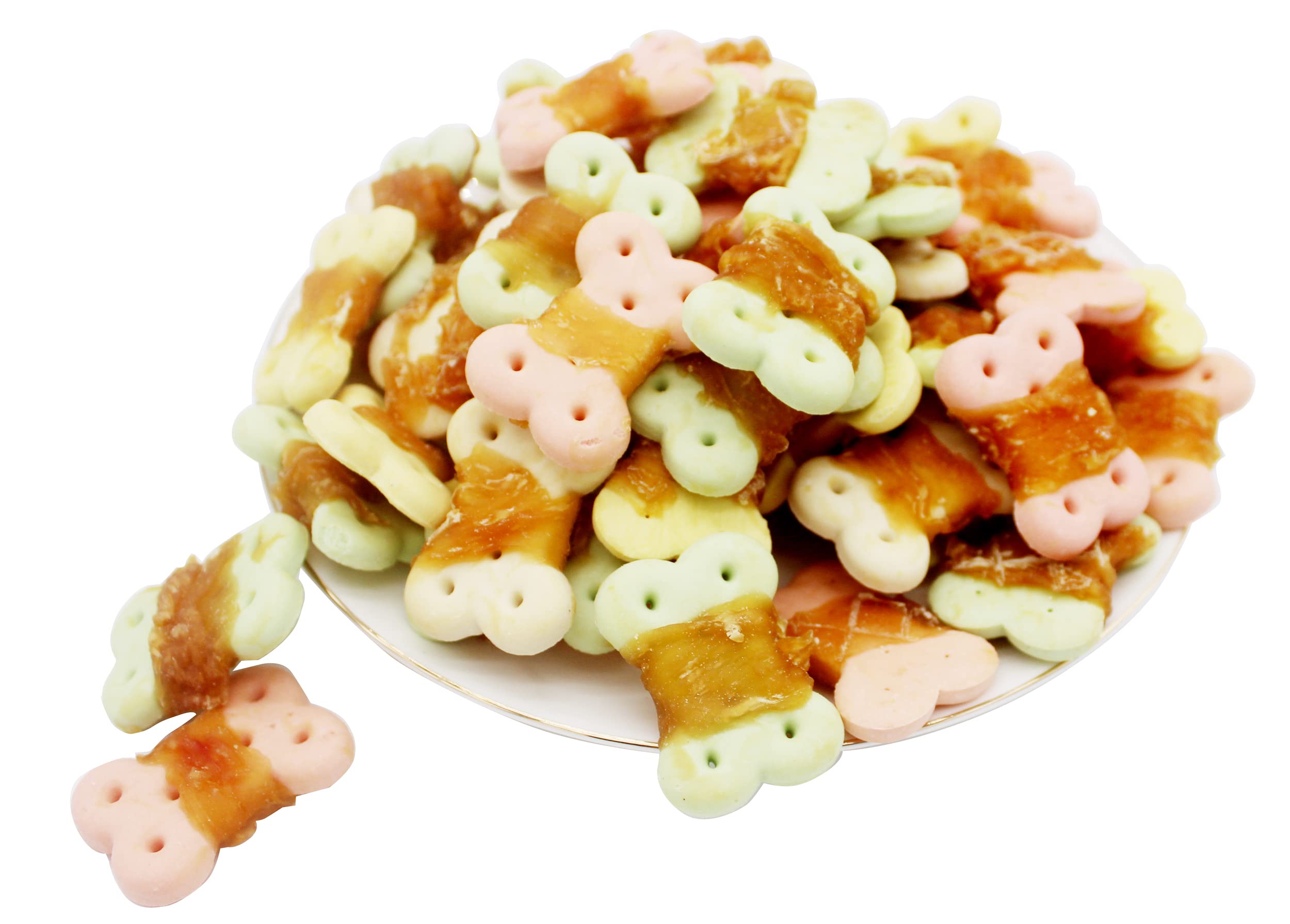 Pawant Dog Treats Biscuits with Chicken Chews for Small Dogs, 1 lb, No Rawhide