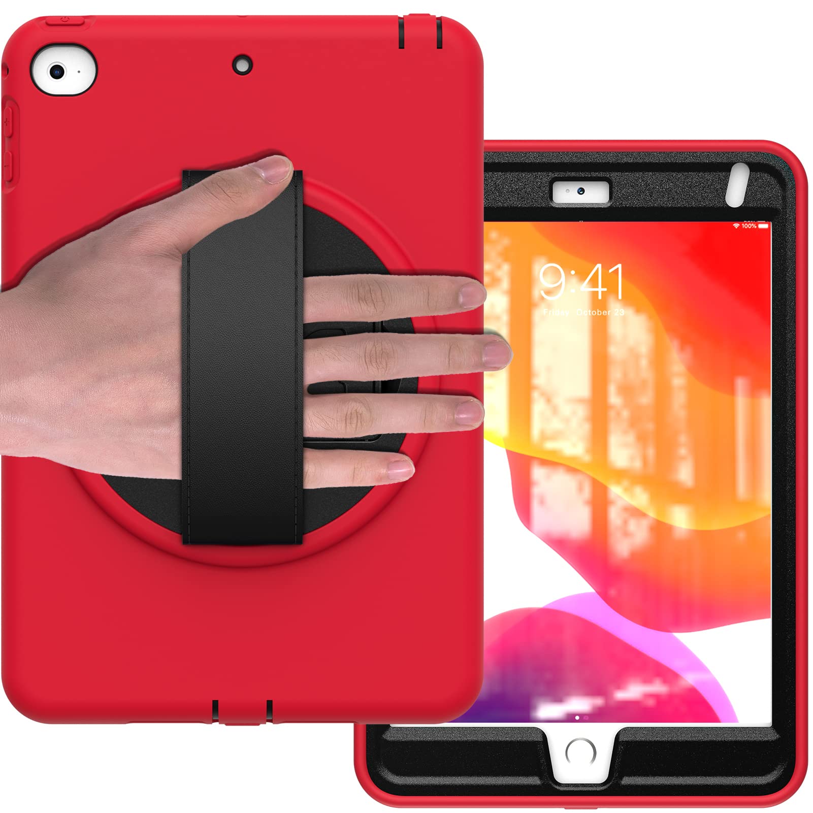 Oribox Morandi Case For Ipad Mini 54, Full Body Shockproof, 3 In 1 Drop Protection With 360A Kickstandhand Strap