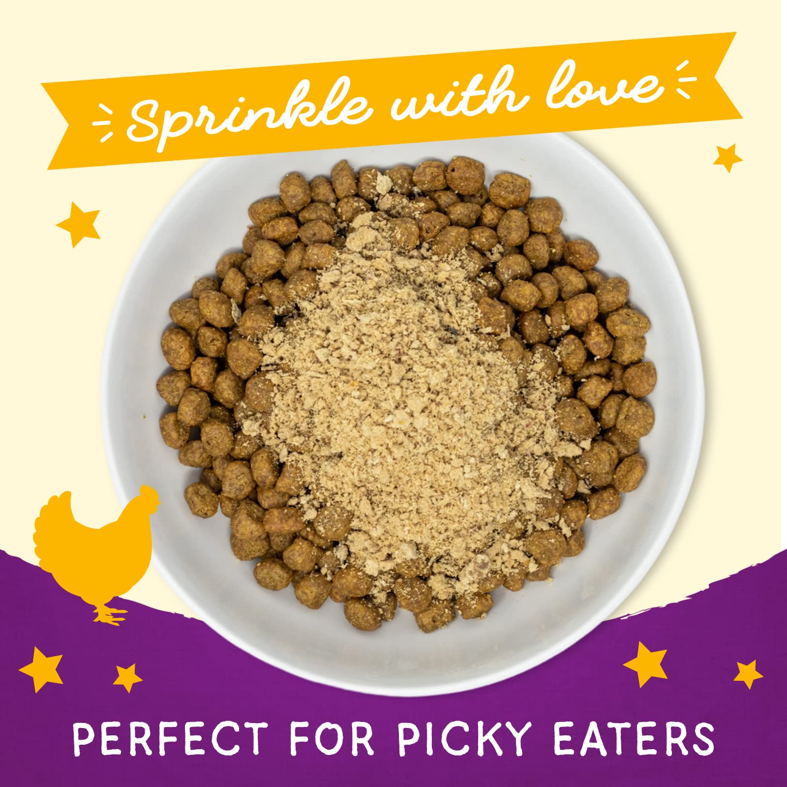 Stella & Chewys Freeze-Dried Raw Maries Magical Dinner Dust - Grain Free, Protein Rich Cat & Kitten Food Topper - Cage-Free Chi