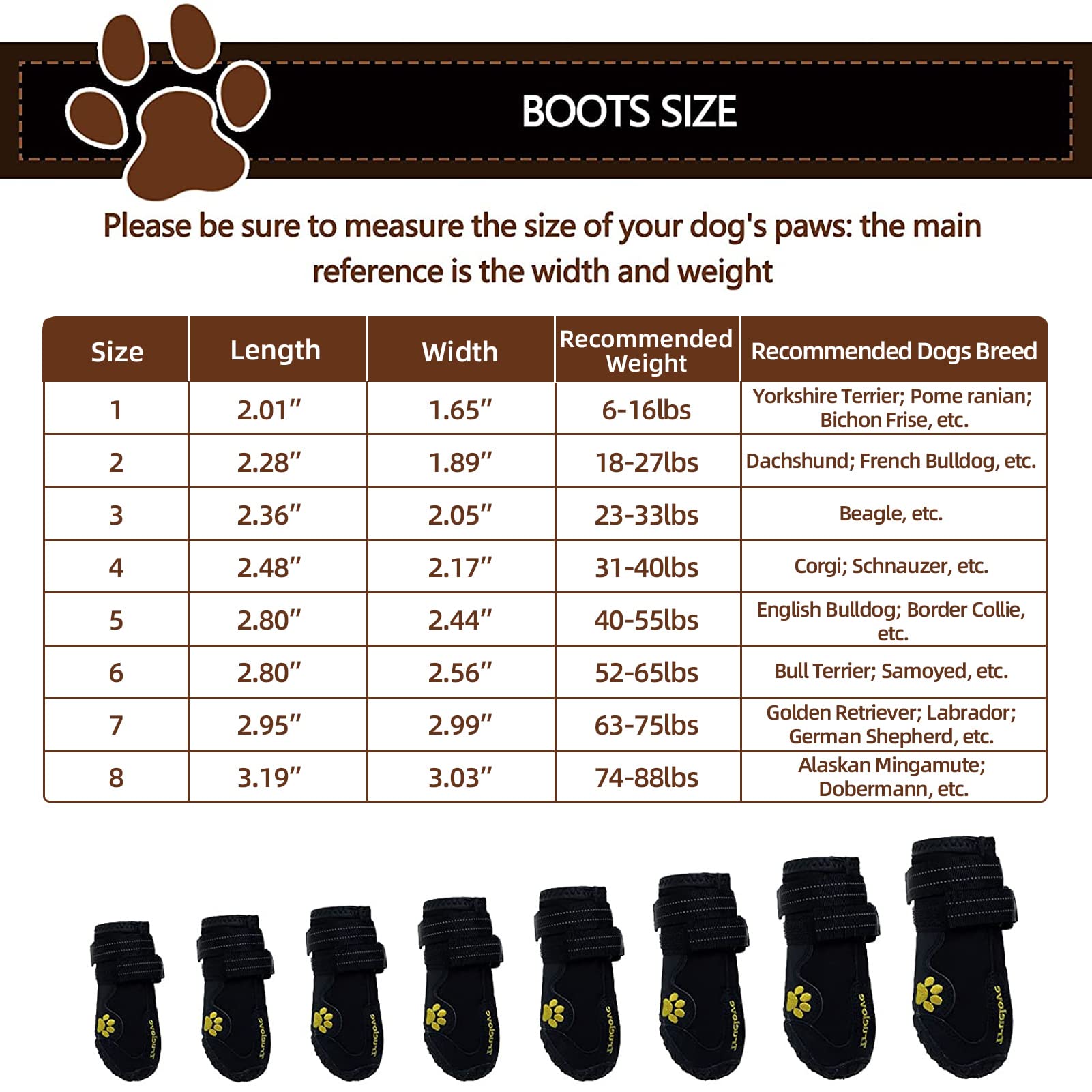 Expawlorer Dog Shoes For Medium Dogs,Dog Boots & Paw Protectors For Winter With Anti-Slip Rugged Sole,Waterproof Dog Booties For Outdoor Snow Rain Days,Dog Shoes For Hot Pavement,Hiking Walking(Black)
