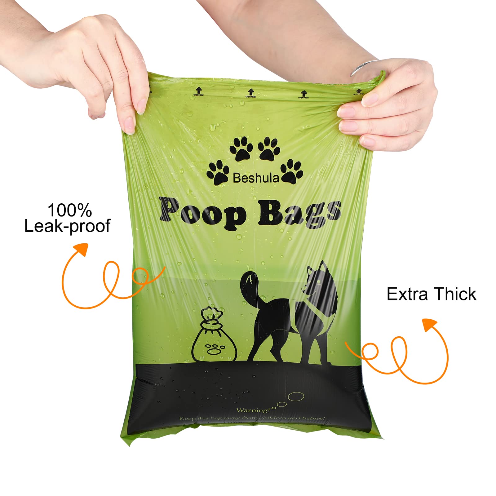 Dog Poop Bags Rolls: Large and Leak Proof Poop Bag with Dispenser for Dogs, 27 Rolls 540 Counts Poop Bags - Scented