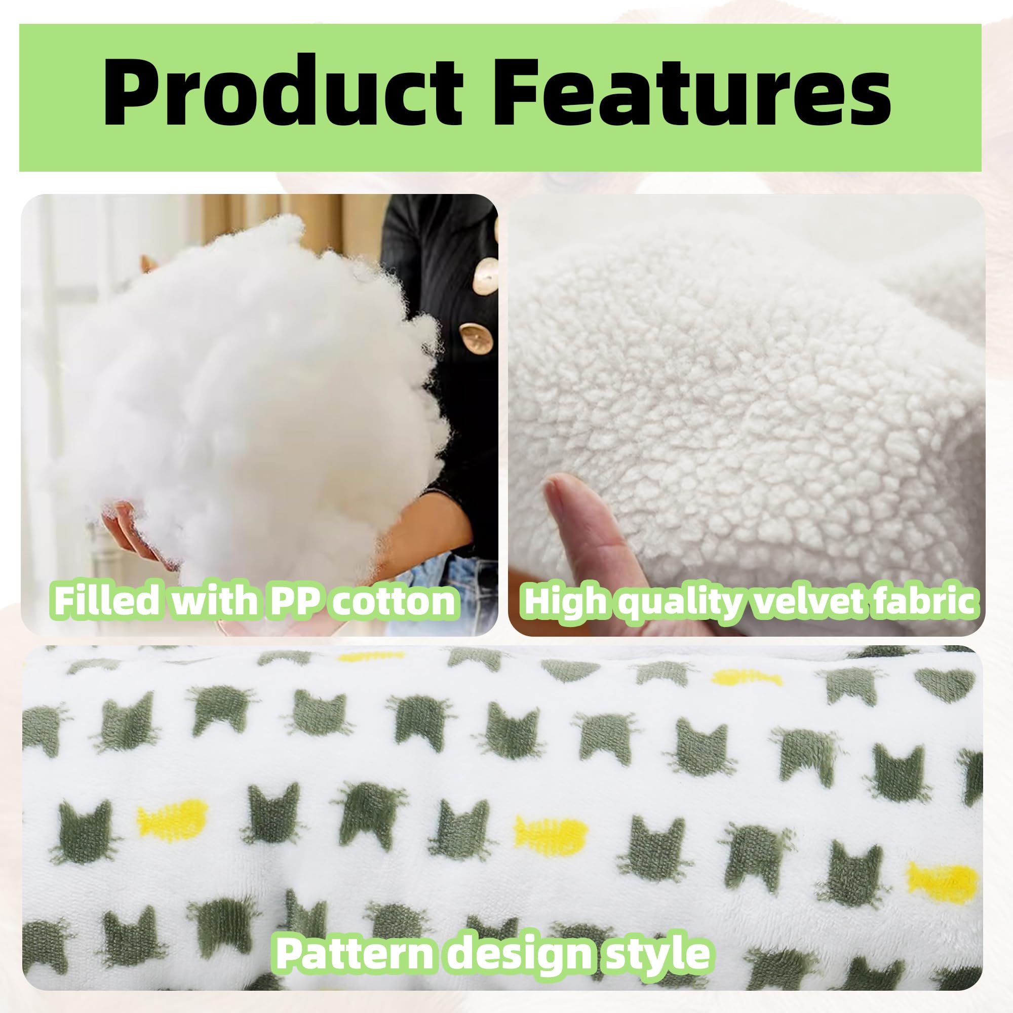 Aiwikide Dog Sofa Bed, Anti-Anxiety Puppy Cuddler Bed For Puppy Dog & Cat, Rectangle Washable Bed With White Mattress, Extra Sma