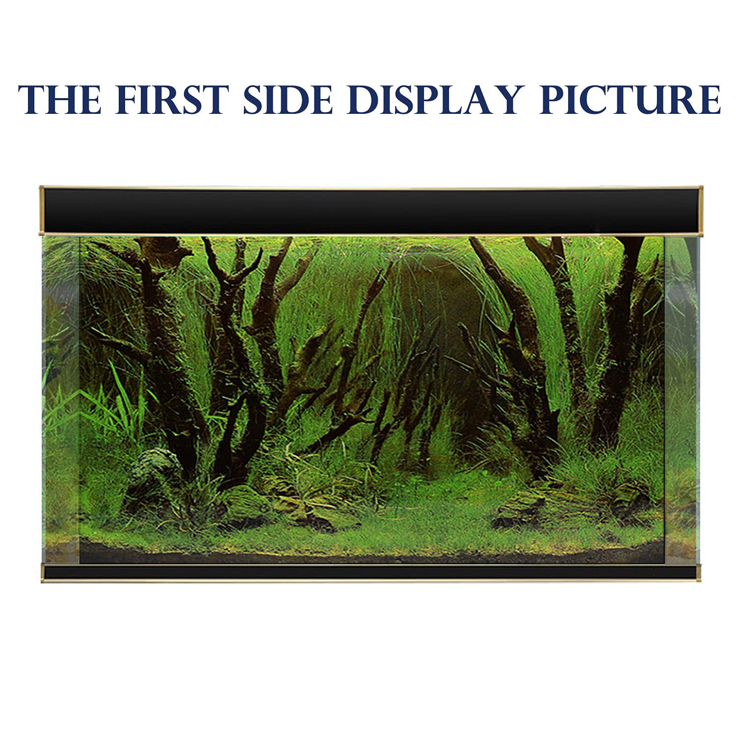 ELEBOX New 20 x 48 Fish Tank Background Paper Wallpaper 2 Sided Colorful Seaweed Water Plants Aquarium Poster Decorations