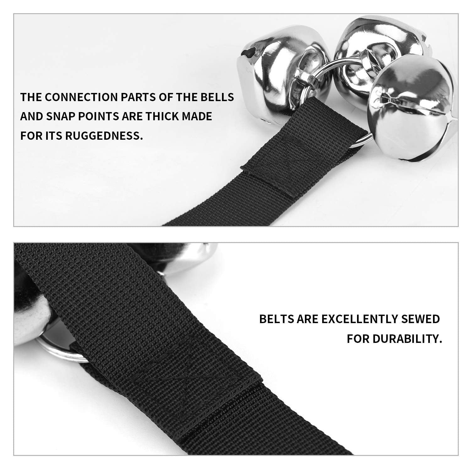 Luckyiren Upgraded Puppy Bells Dog Doorbells For Door Knob/Potty Training/Go Outside-Dog Bells For Puppies Dogs Doggy Doggie Pooch Pet Cat For Dog Lovers-Premium Quality-3 Snaps For Length Adjustment